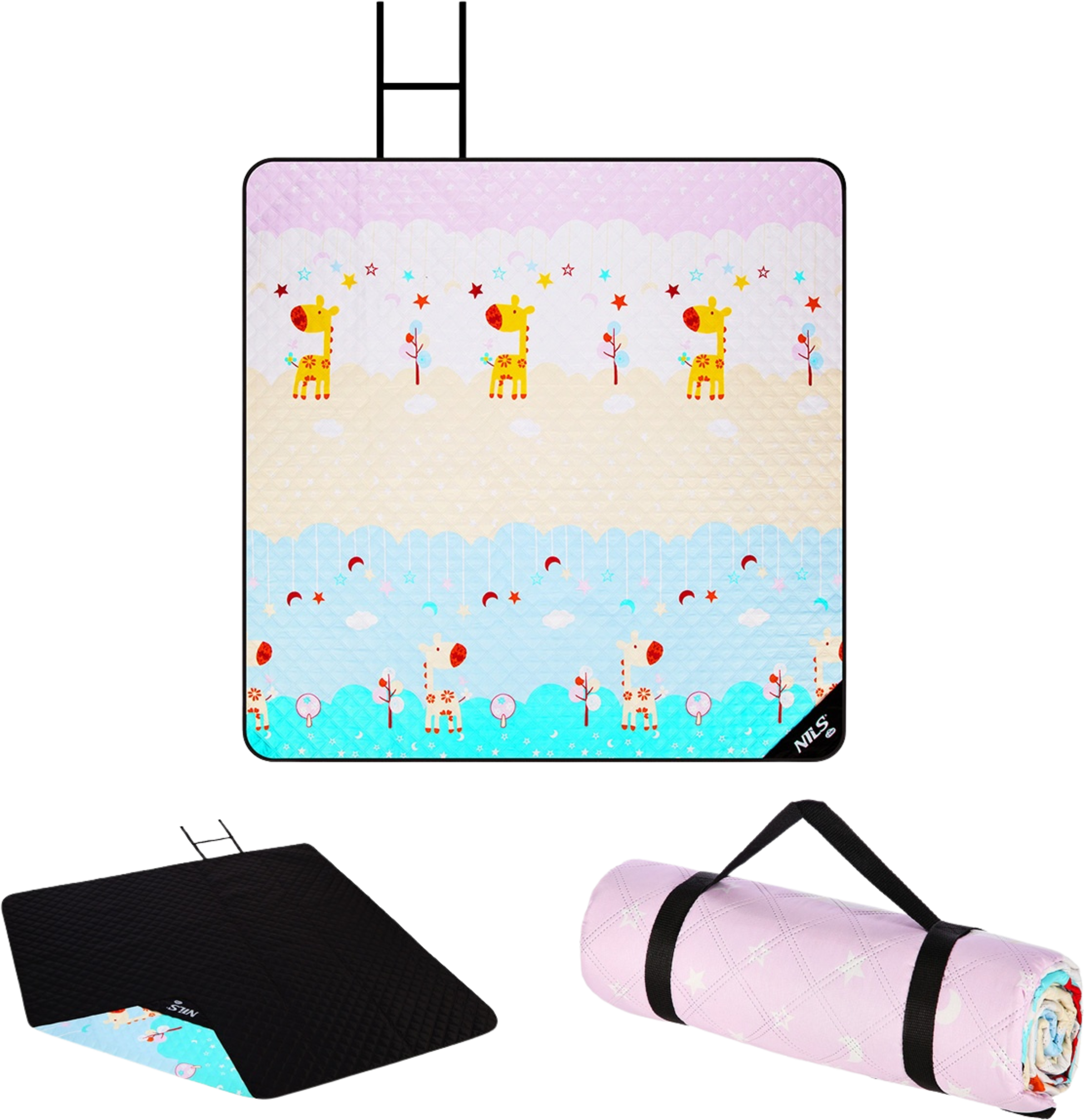 NORTHIX, Giraffe Picnic Blanket, 195x200 Cm, Waterproof