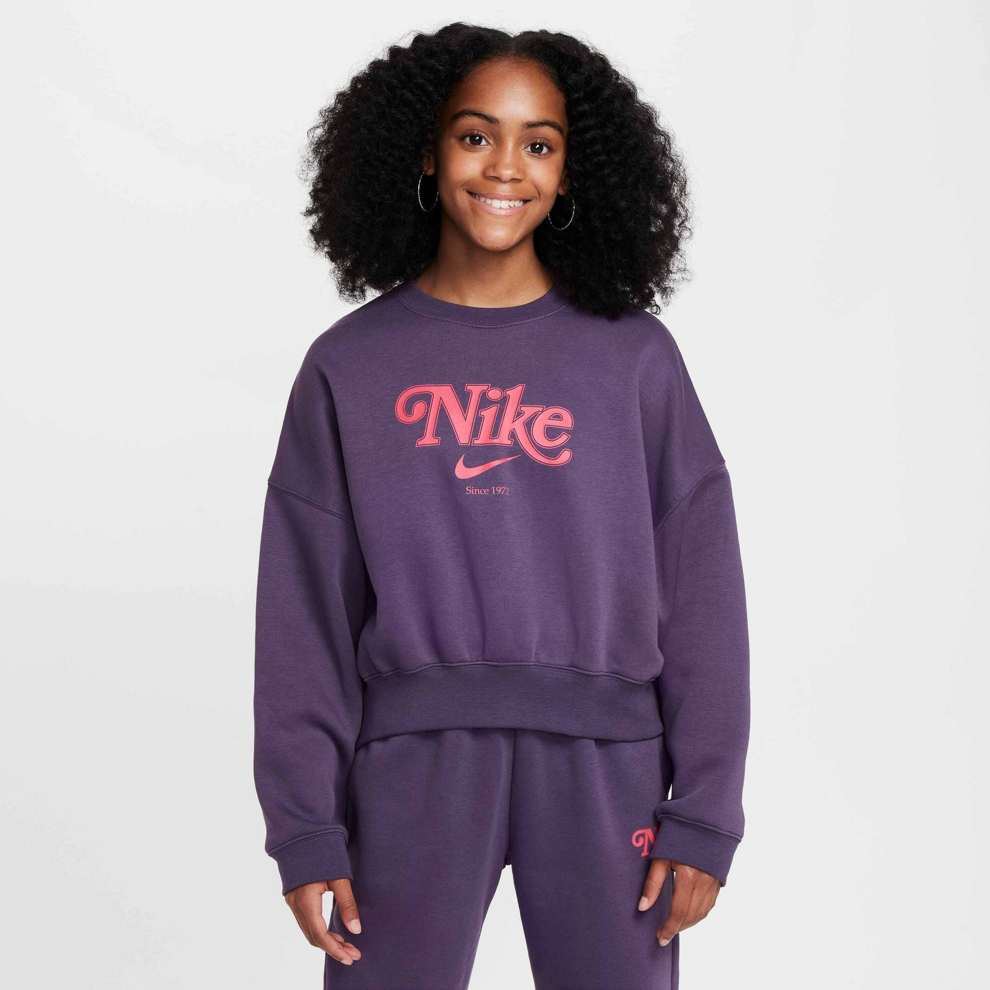 NIKE, Girls' Cropped Fleece Sweatshirt Sportswear