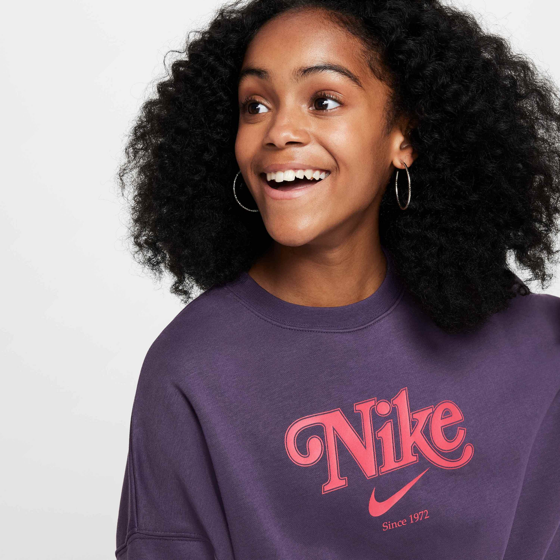 NIKE, Girls' Cropped Fleece Sweatshirt Sportswear