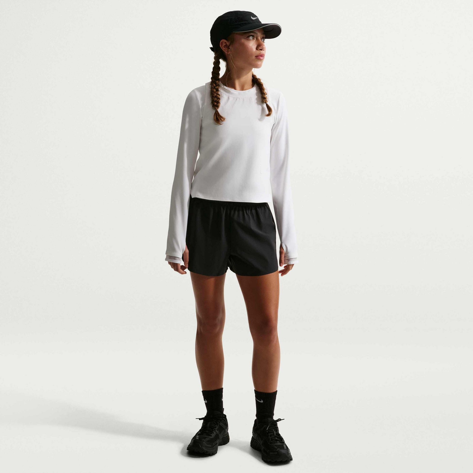 NIKE, Girls' Dri-fit 7.5cm (approx.) Mid-rise Repel Running Shorts Mavn