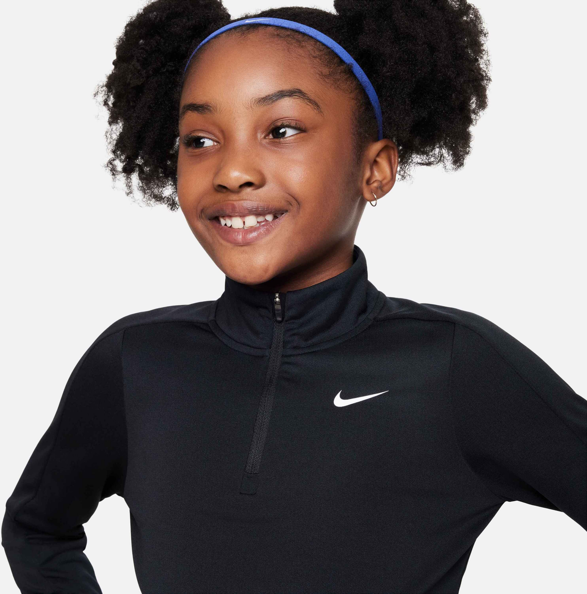 NIKE, Girls' Dri-fit Long-sleeve 1/4-zip Top Nike