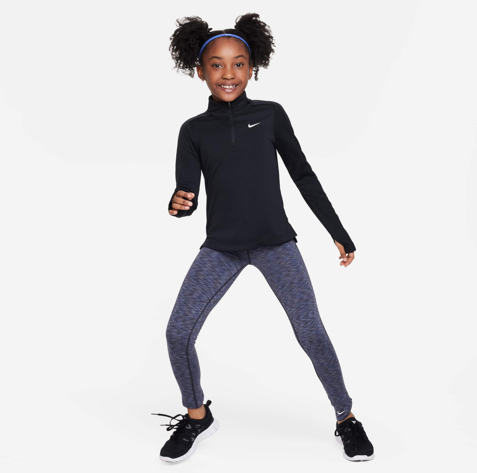 NIKE, Girls' Dri-fit Long-sleeve 1/4-zip Top Nike