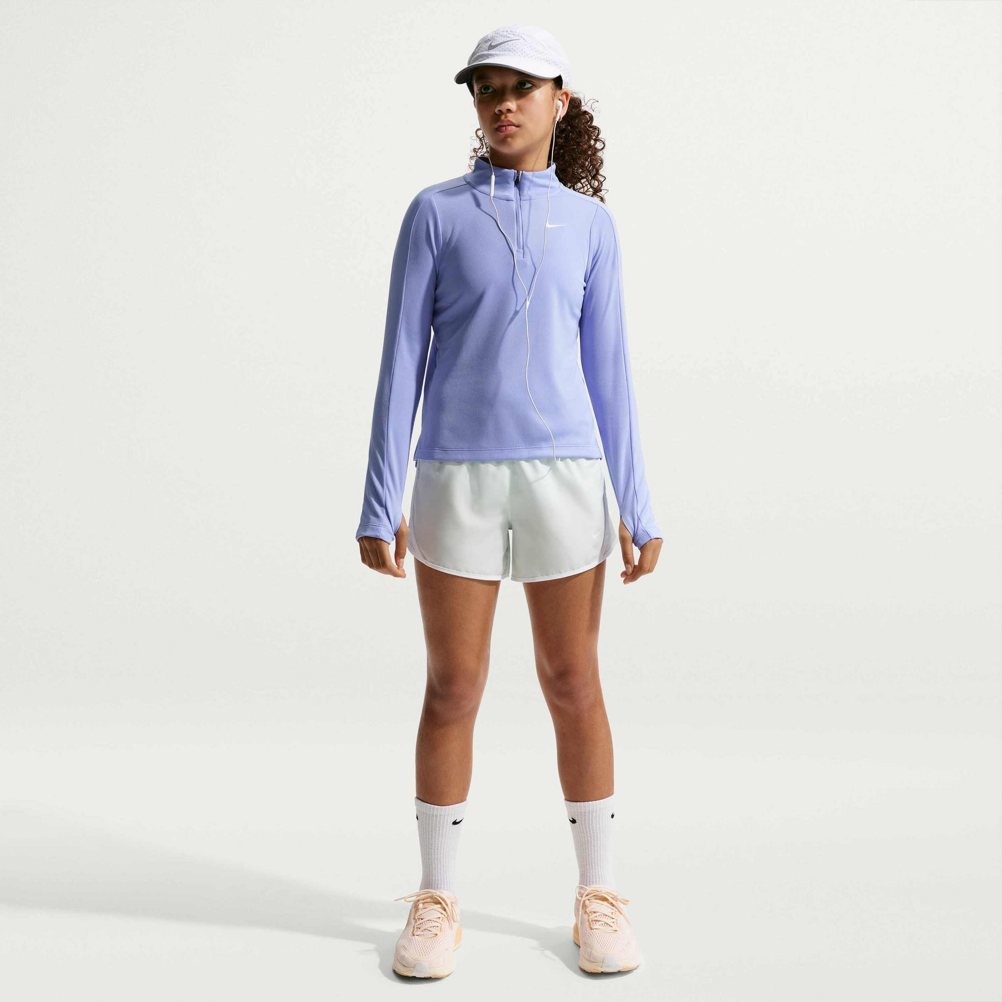 NIKE, Girls' Dri-fit Long-sleeve 1/4-zip Top Nike