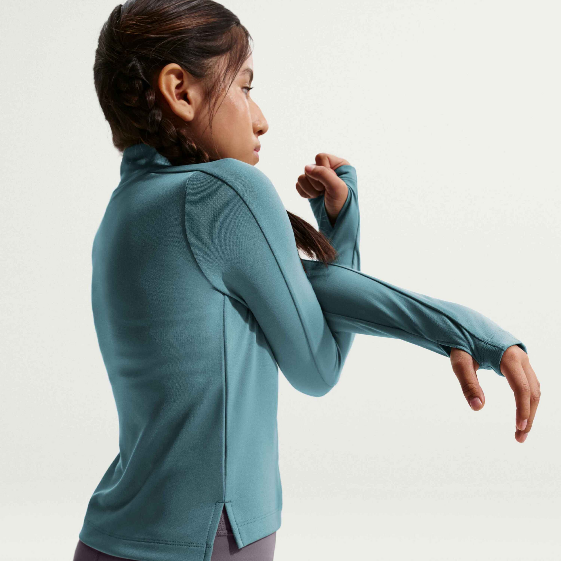 NIKE, Girls' Dri-fit Long-sleeve 1/4-zip Top Nike