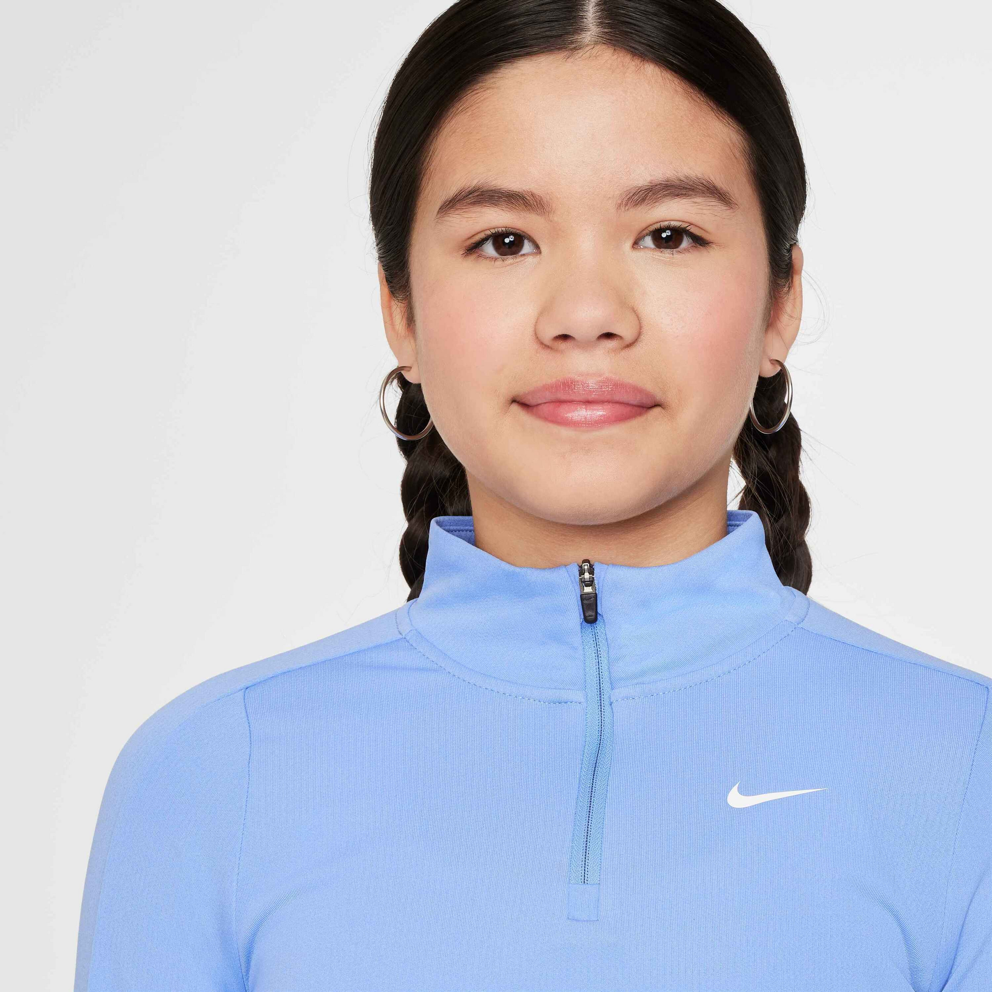 NIKE, Girls' Dri-fit Long-sleeve 1/4-zip Top Nike