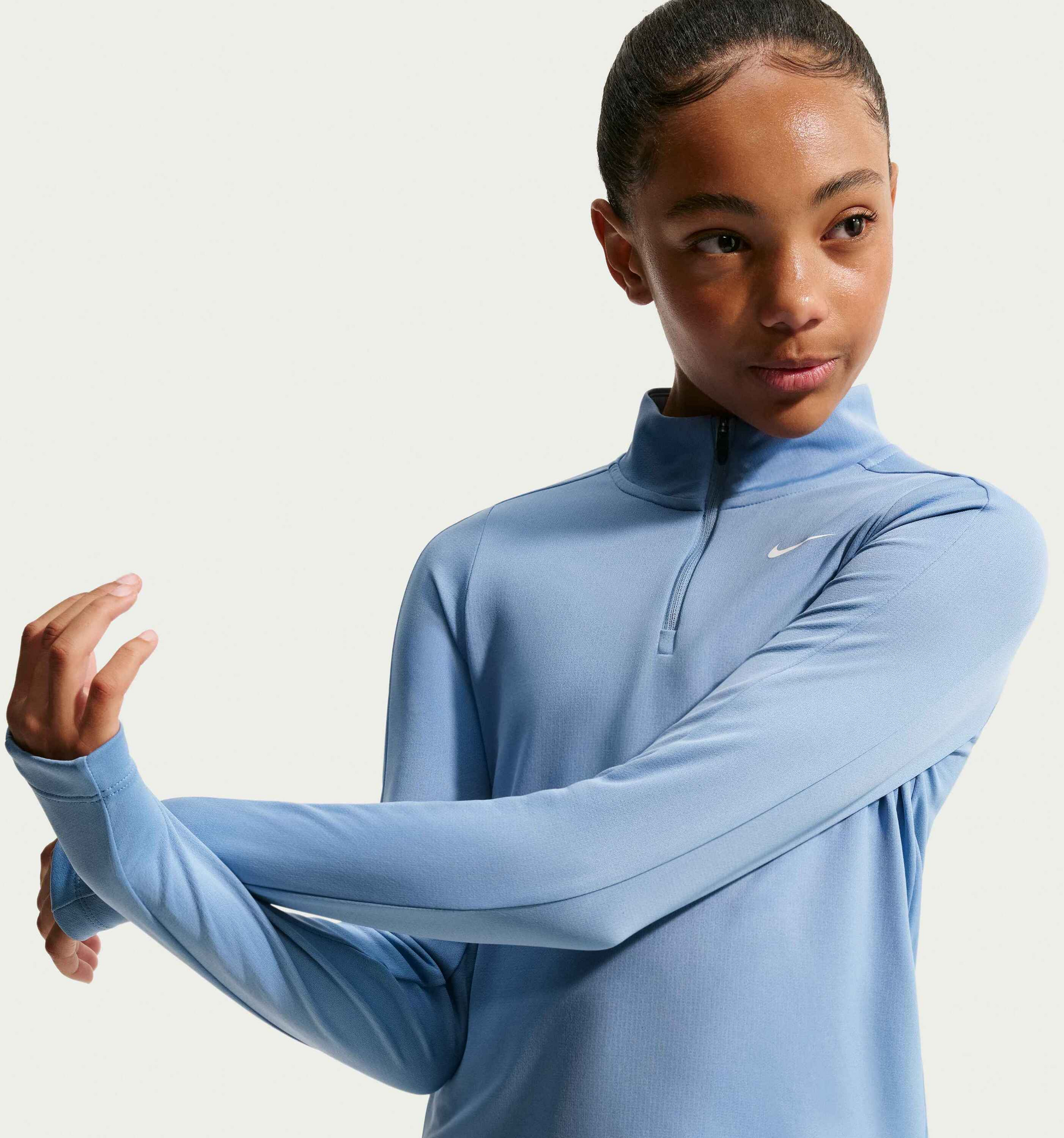 NIKE, Girls' Dri-fit Long-sleeve 1/4-zip Top Nike