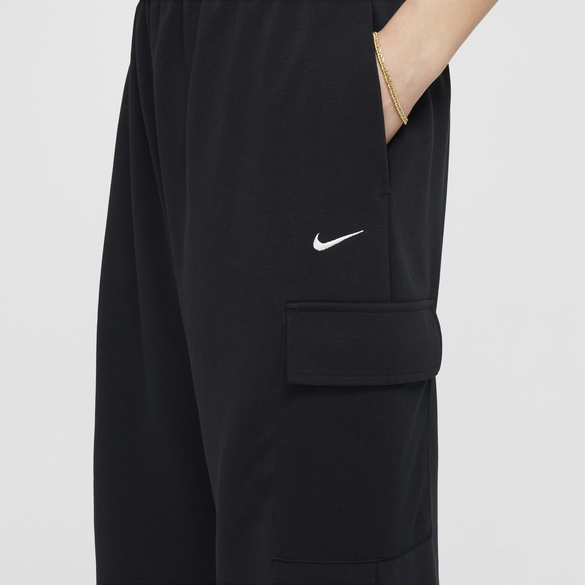 NIKE, Girls' Dri-fit Oversized Fleece Trousers Sportswear