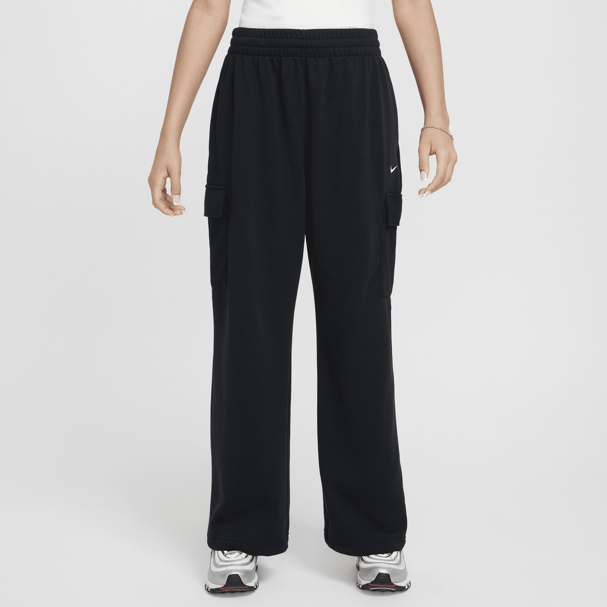 NIKE, Girls' Dri-fit Oversized Fleece Trousers Sportswear