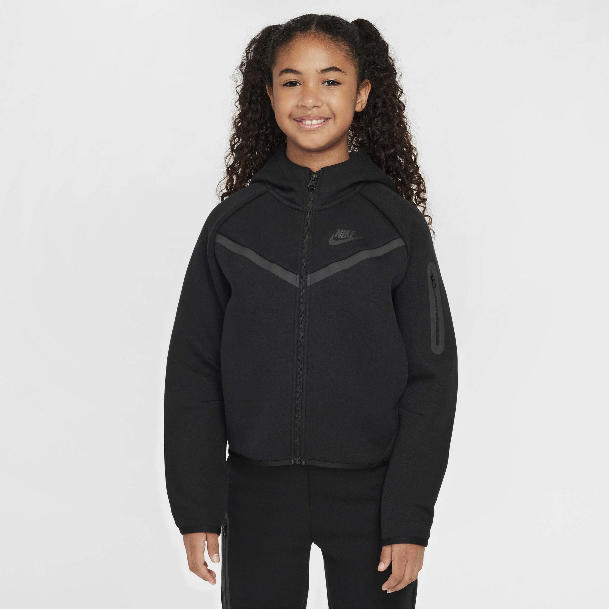 NIKE, Girls' Full-zip Hoodie Sportswear Tech Fleece