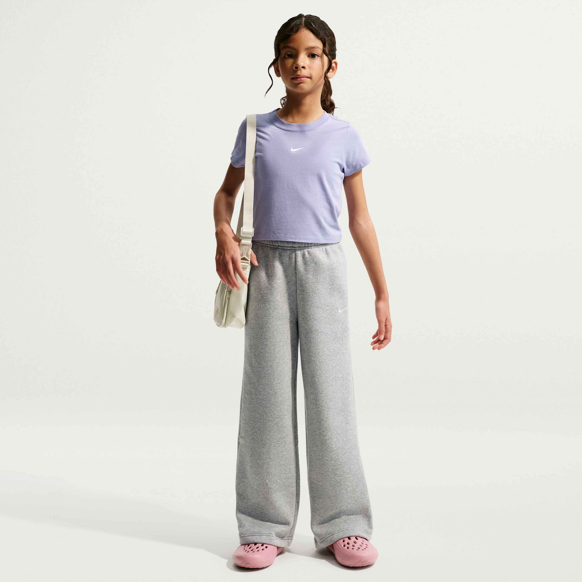 NIKE, Girls' Open-hem Trousers Sportswear Studio Fleece