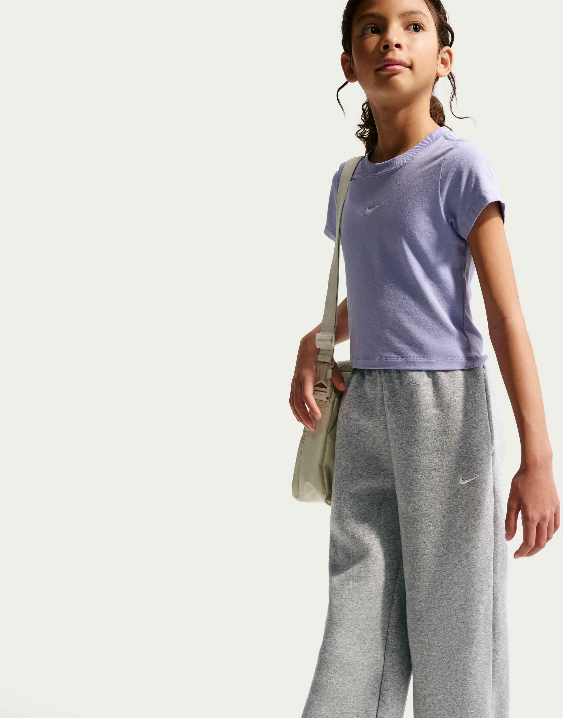 NIKE, Girls' Open-hem Trousers Sportswear Studio Fleece