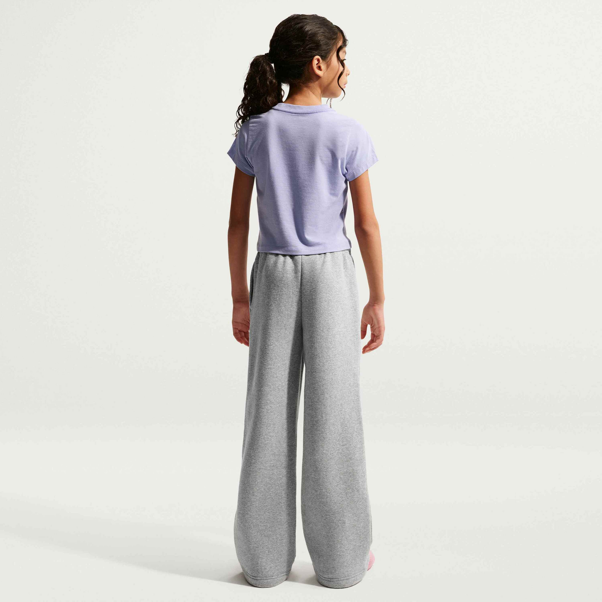 NIKE, Girls' Open-hem Trousers Sportswear Studio Fleece
