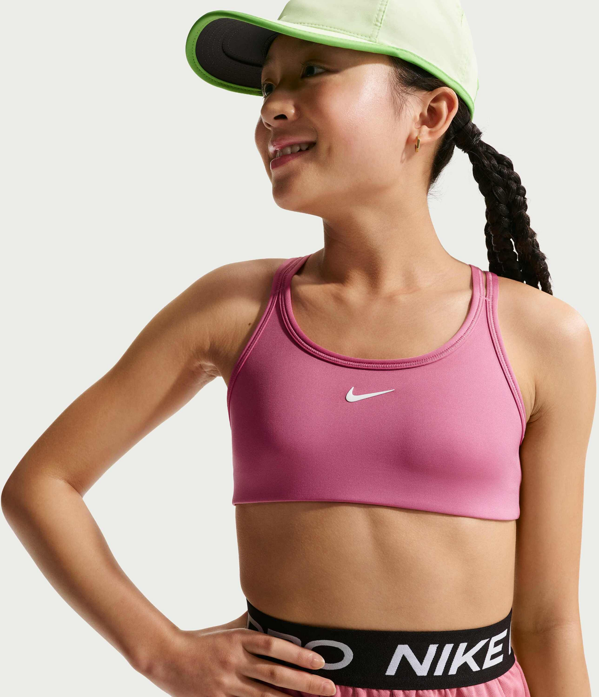 NIKE, Girls' Sports Bra Pro Swoosh