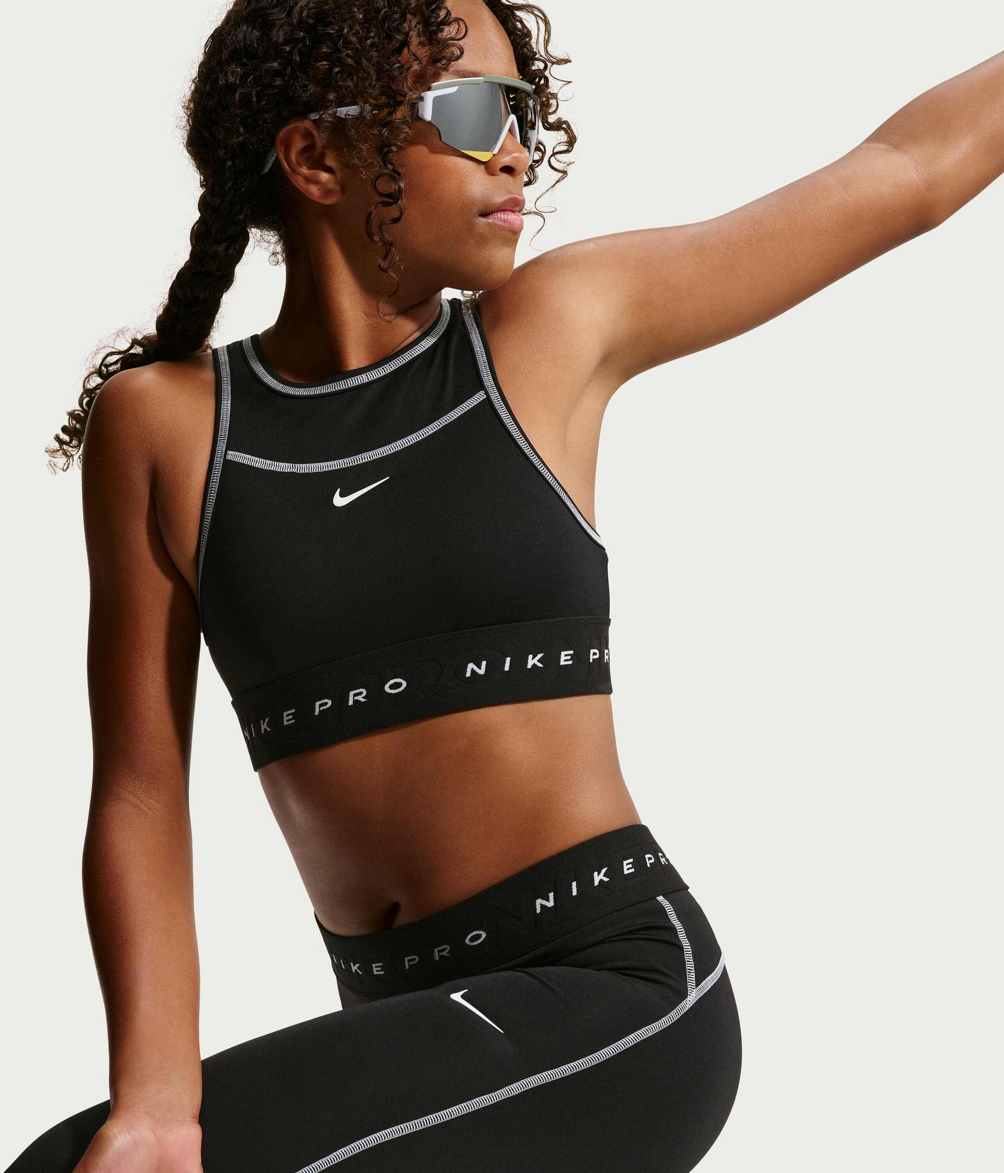 NIKE, Girls' Sports Bra Sport Pack Pro Swoosh