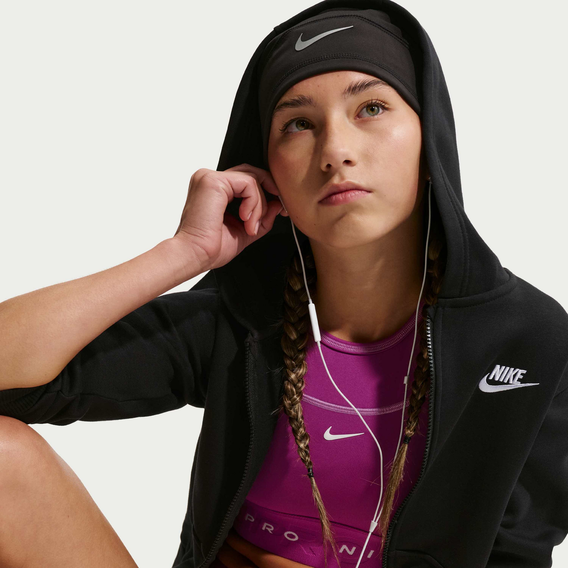 NIKE, Girls' Sports Bra Sport Pack Pro Swoosh