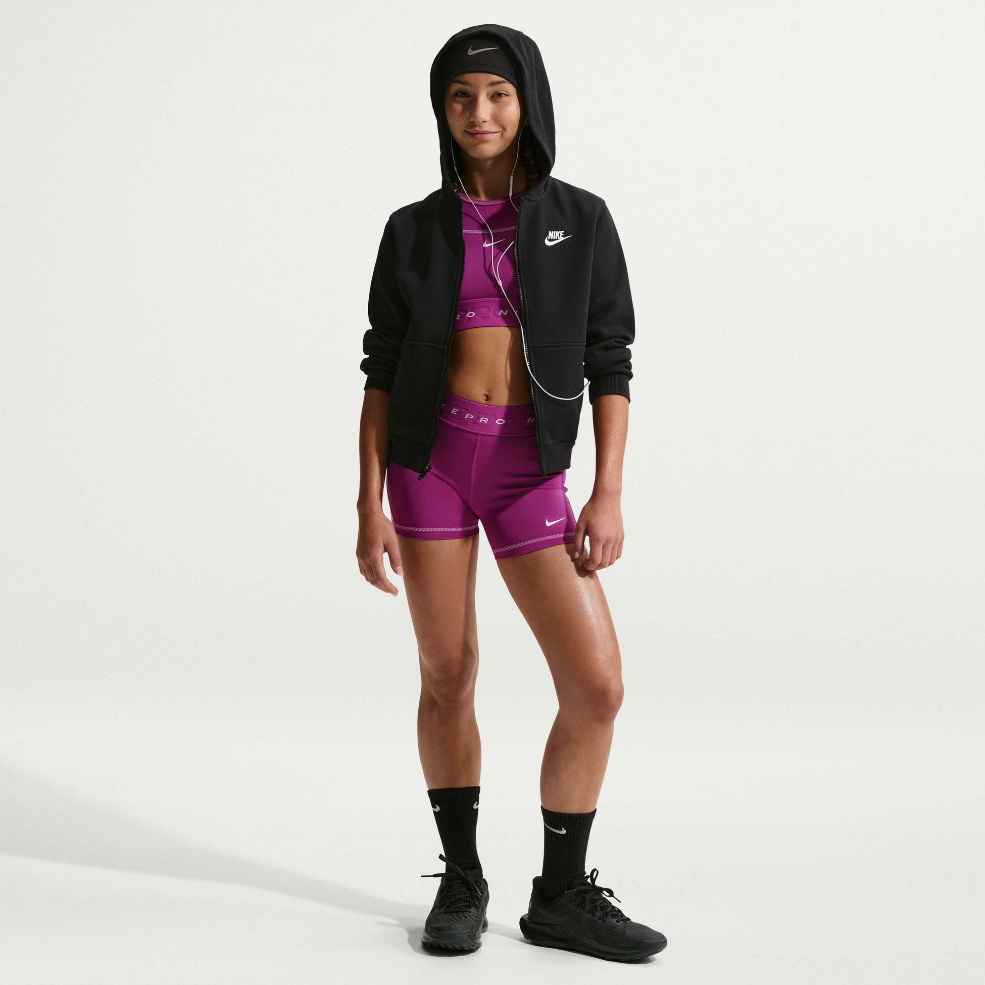 NIKE, Girls' Sports Bra Sport Pack Pro Swoosh