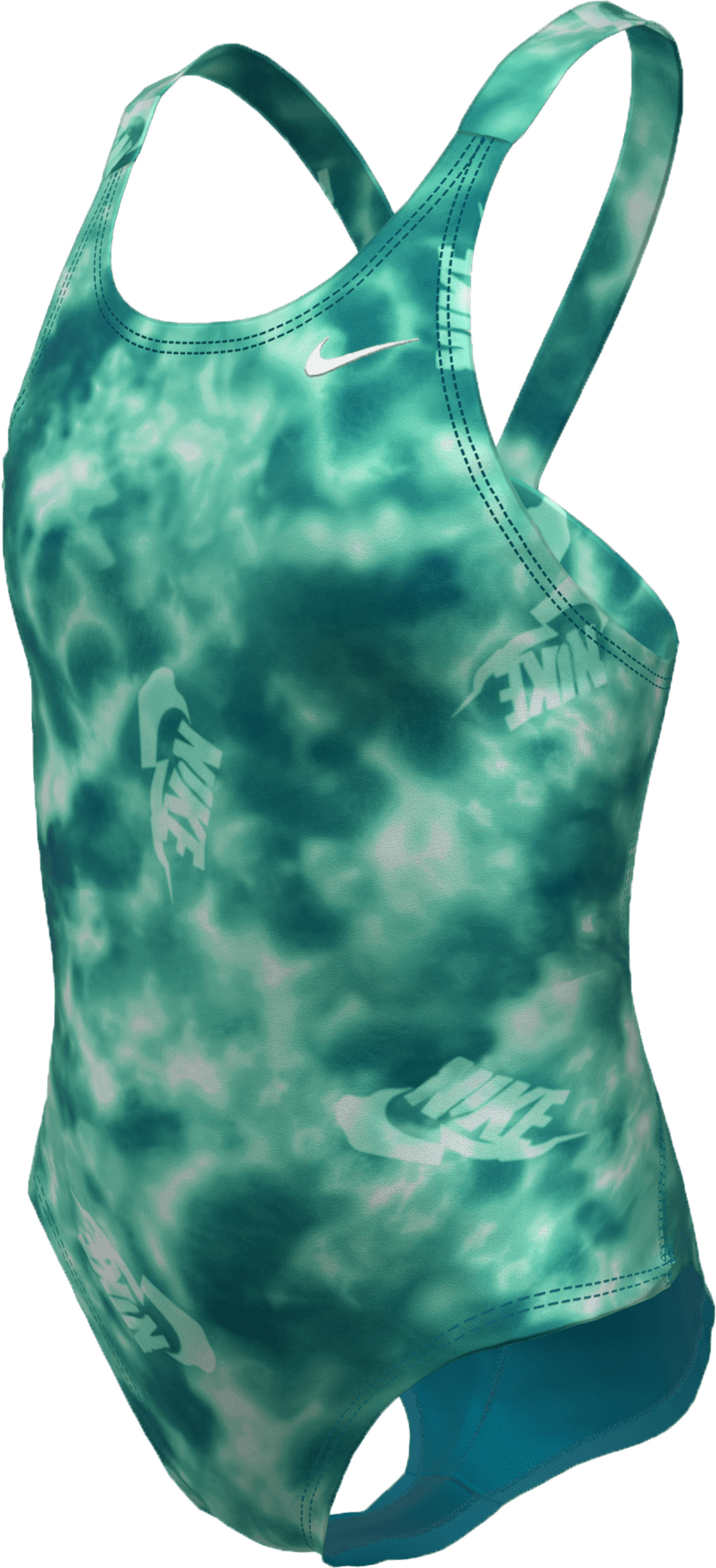NIKE, Girls Hydrastrong Multi Print Fastback One Piece