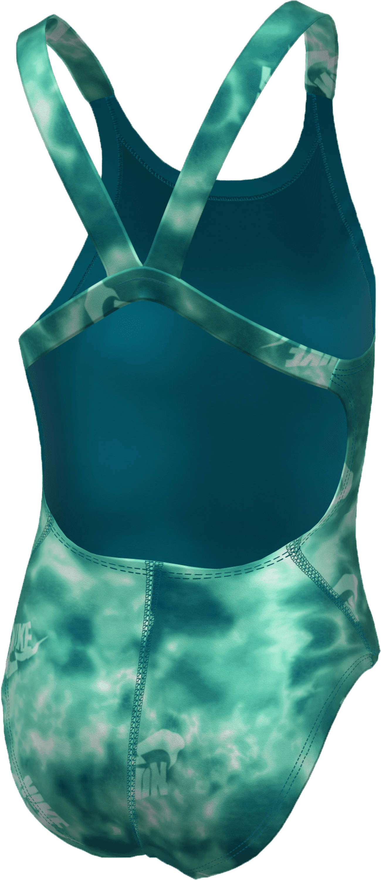 NIKE, Girls Hydrastrong Multi Print Fastback One Piece