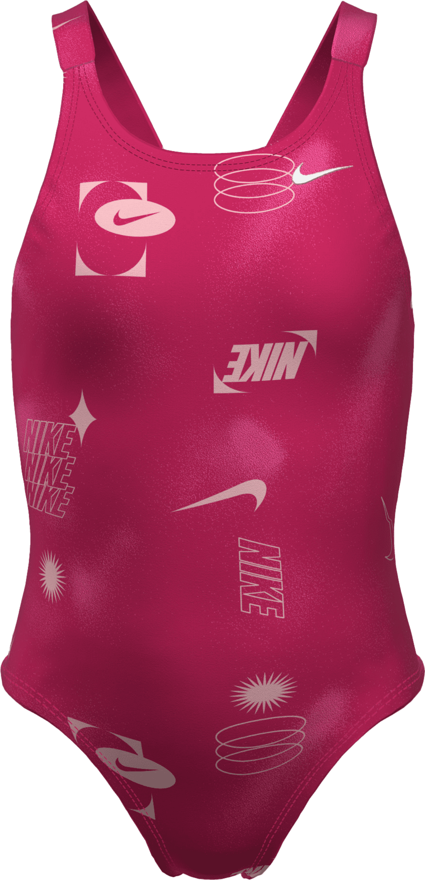 NIKE, Girls Hydrastrong Multi Print Fastback One Piece