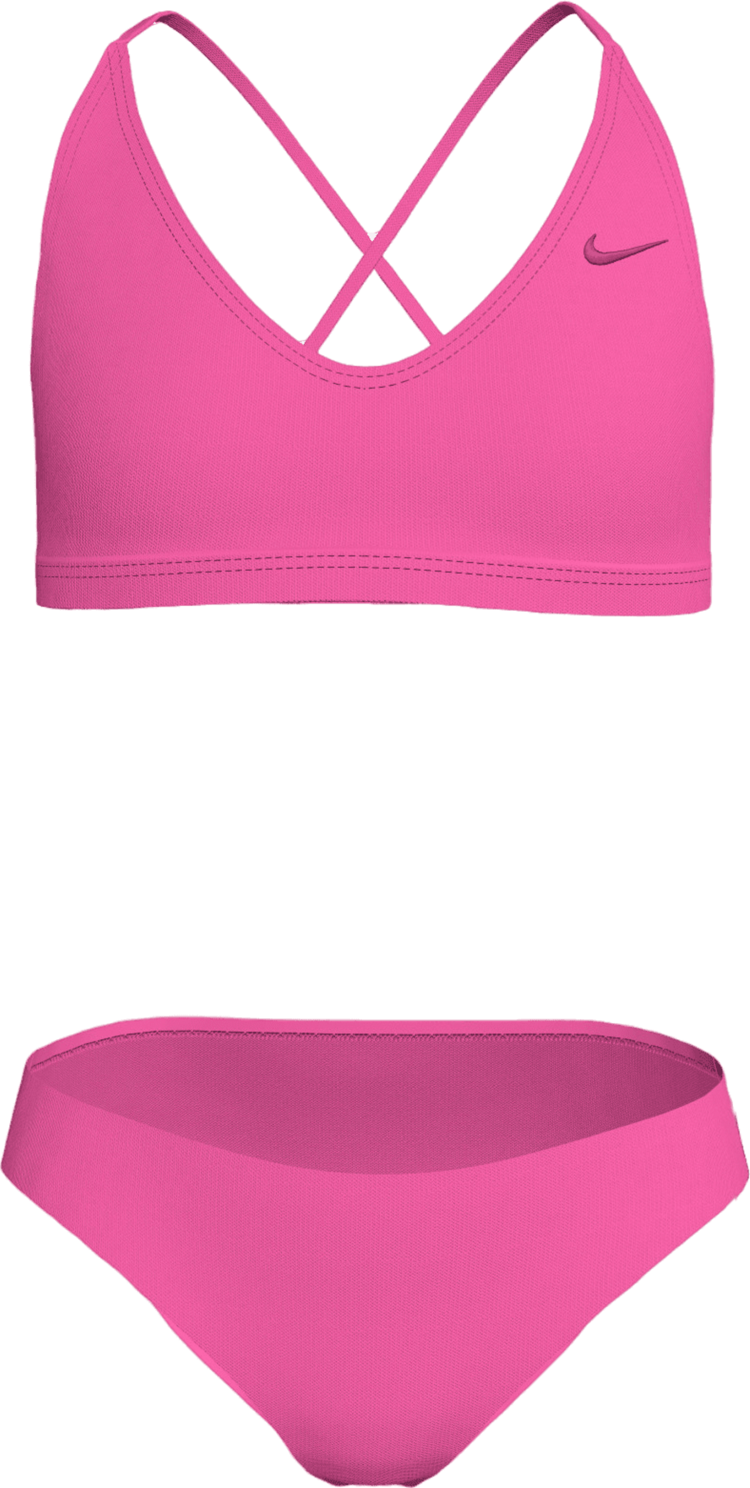 NIKE, Girls Solid Lace Up Bikini Set