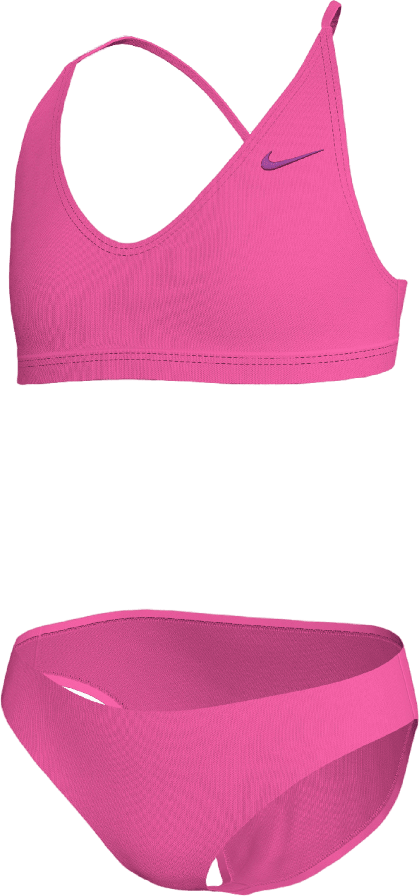 NIKE, Girls Solid Lace Up Bikini Set
