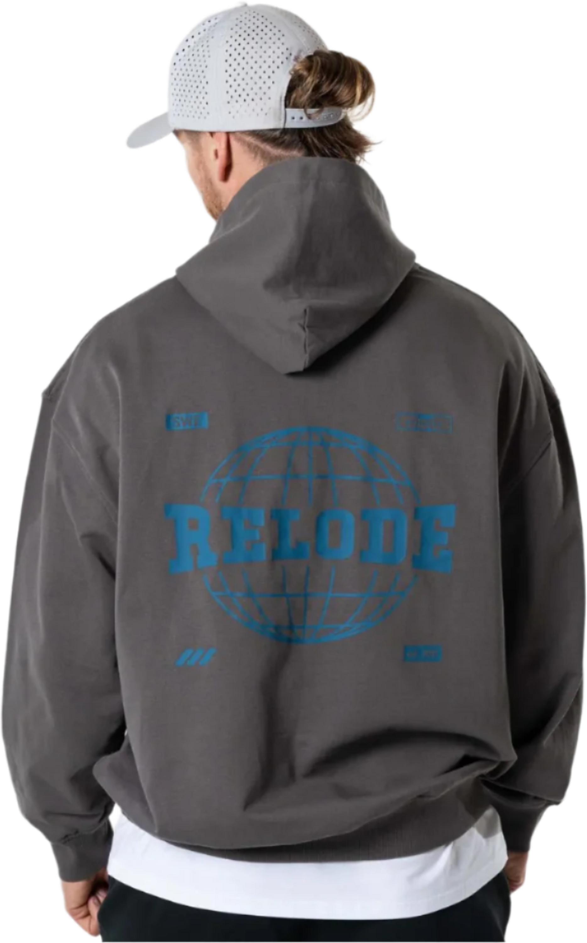 RELODE, Global Hoodie - Gr&aring;