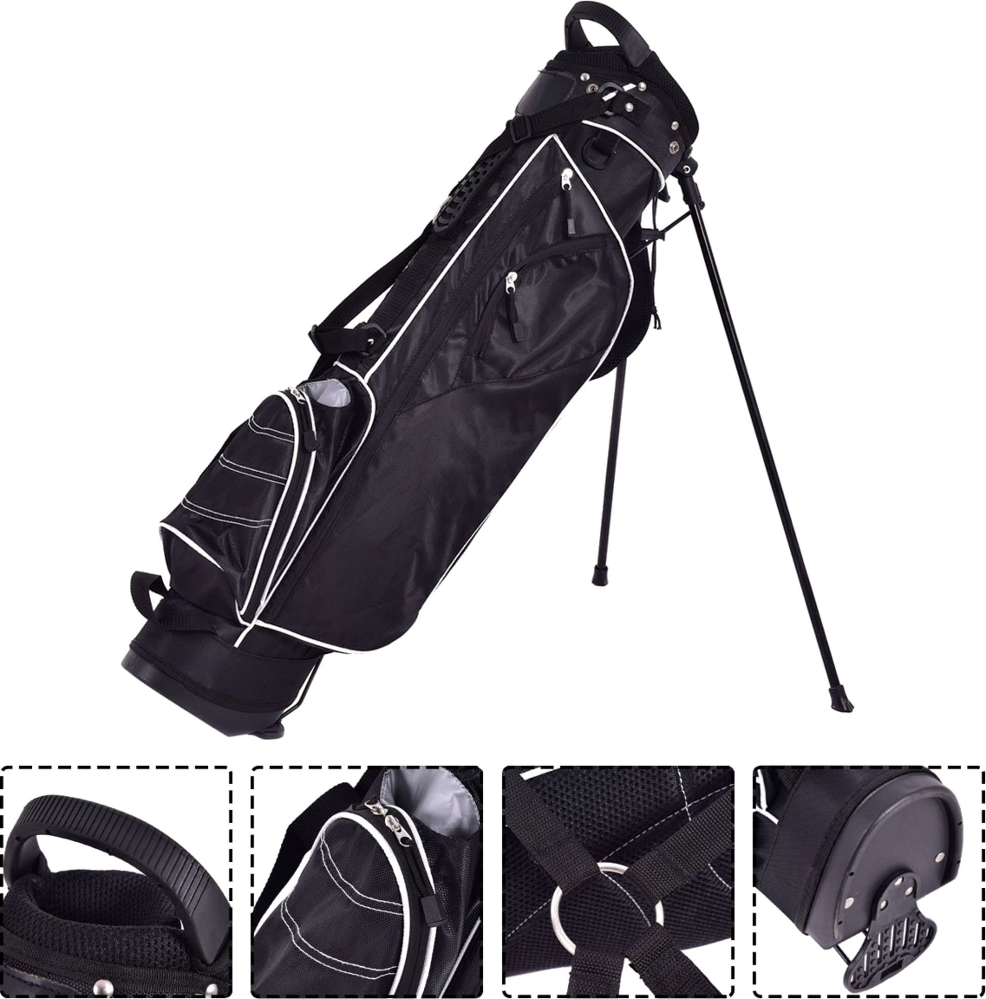 NORTHIX, Golf Bag 9 Inch Golf Bag Pencil Bag Professional Travel Bag Stand Bag With Head Section And Carrying