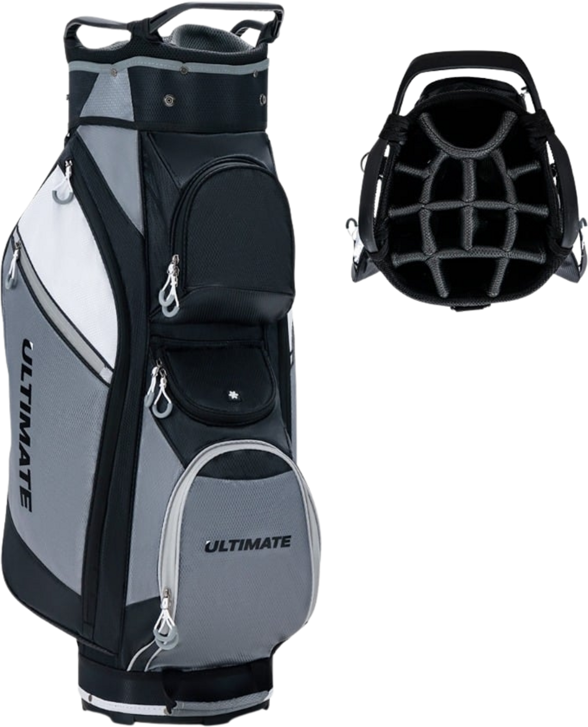 NORTHIX, Golf Bag With 14 Dividers, Waterproof Pocket, Black/grey
