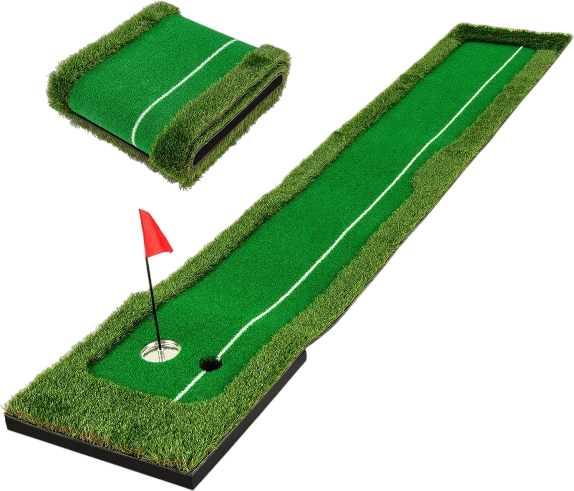 NORTHIX, Golf Putting Mat &ndash; 300 Cm, Dual Hole, 3 Balls