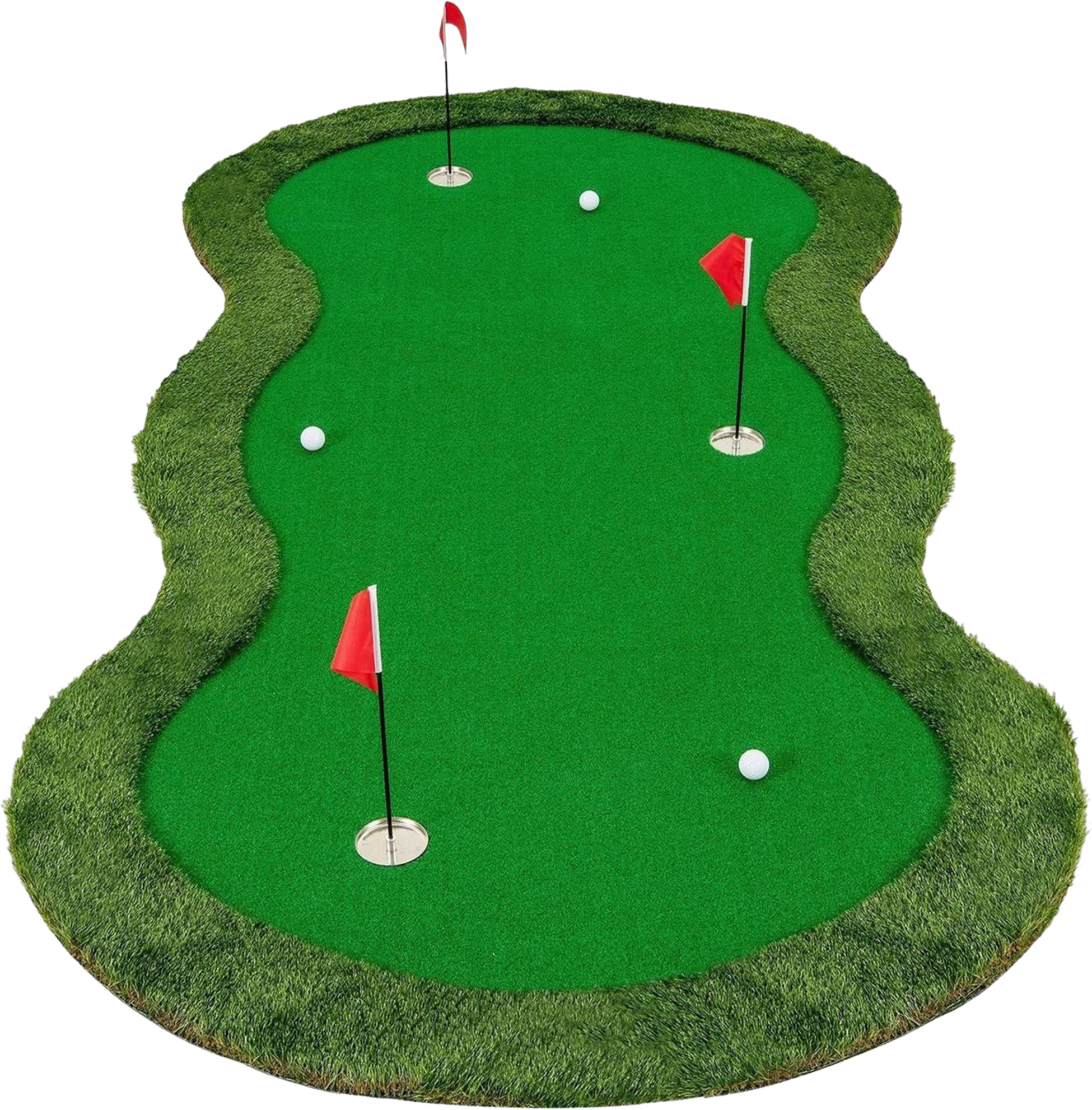 NORTHIX, Golf Putting Mat 300x150 Cm, 3 Holes, Indoor/outdoor Use