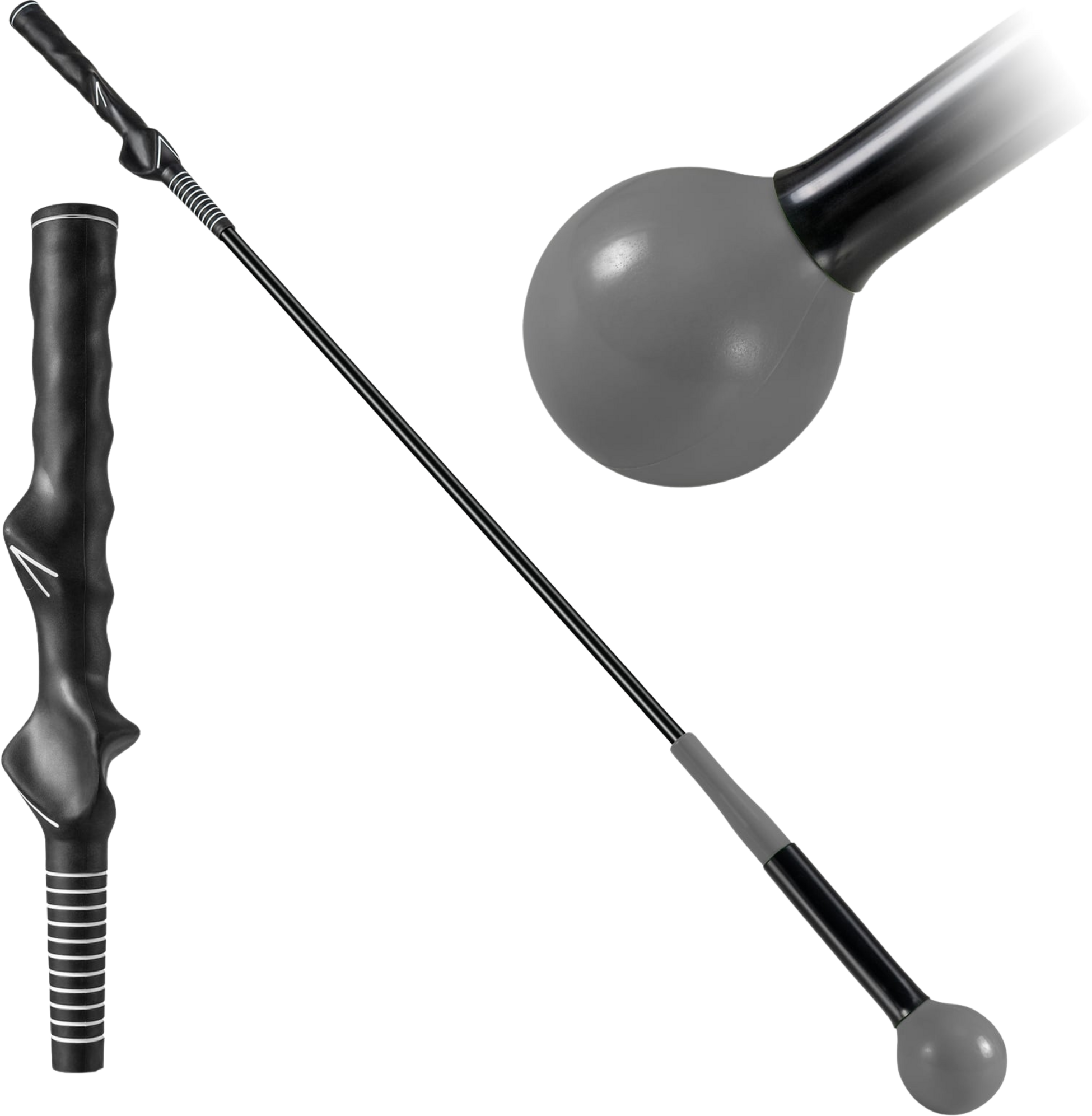 NORTHIX, Golf Swing Trainer Aid, 100cm, Weighted Head, Gray