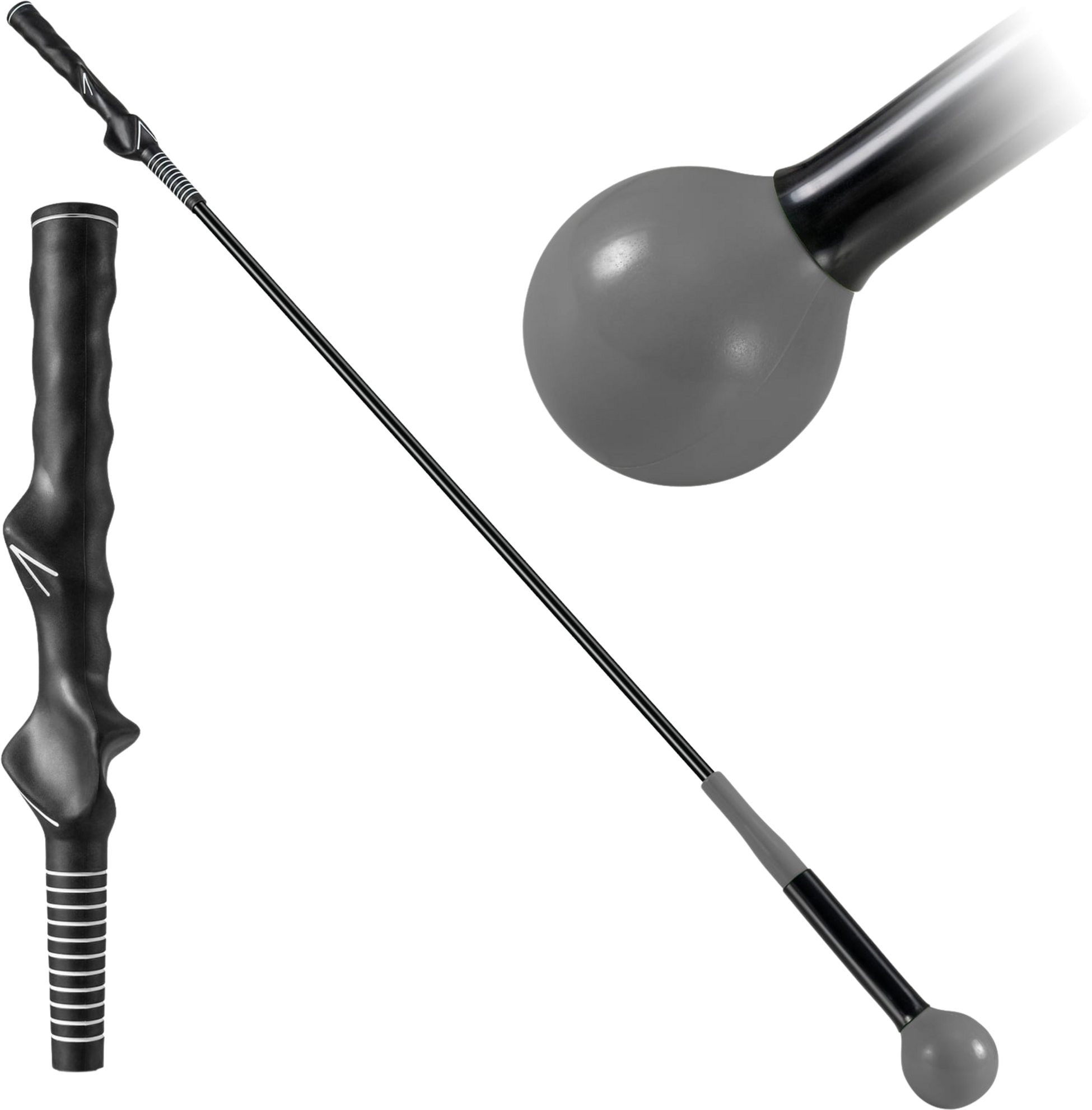 NORTHIX, Golf Swing Trainer Aid, 120cm, Weighted Head, Gray
