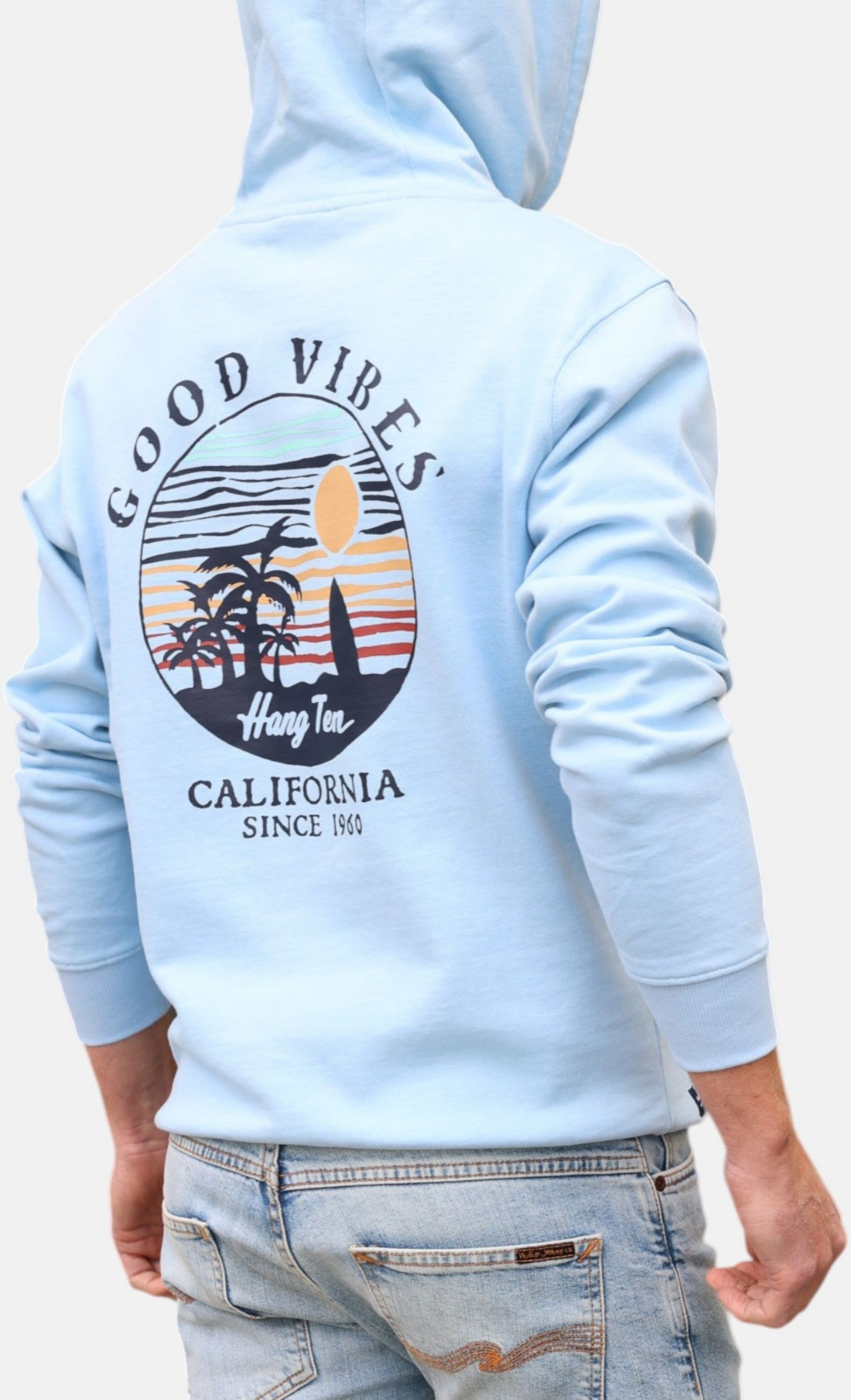 HANG TEN, Good Vibes Retro Organic Cotton Hoodie