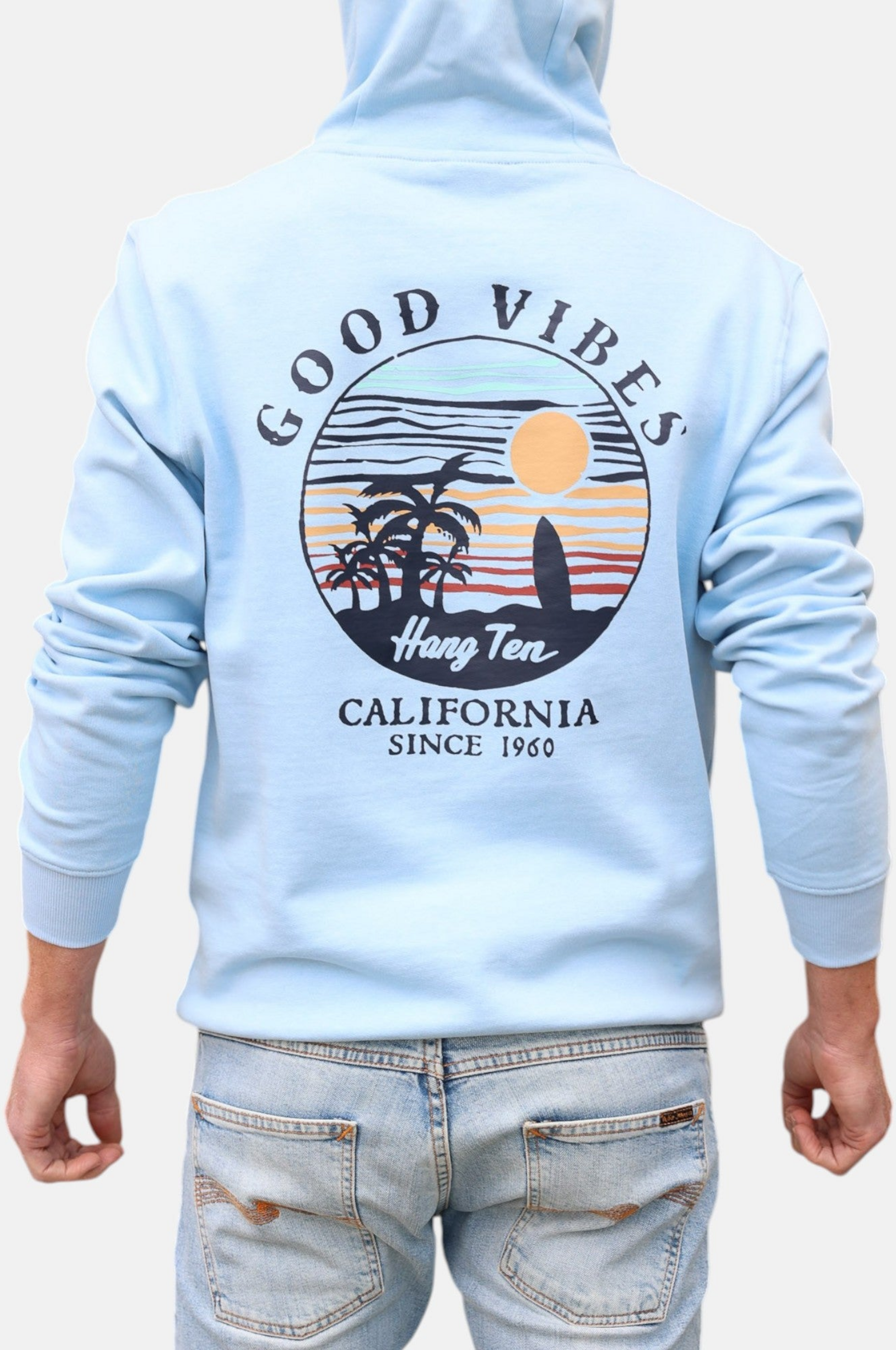 HANG TEN, Good Vibes Retro Organic Cotton Hoodie