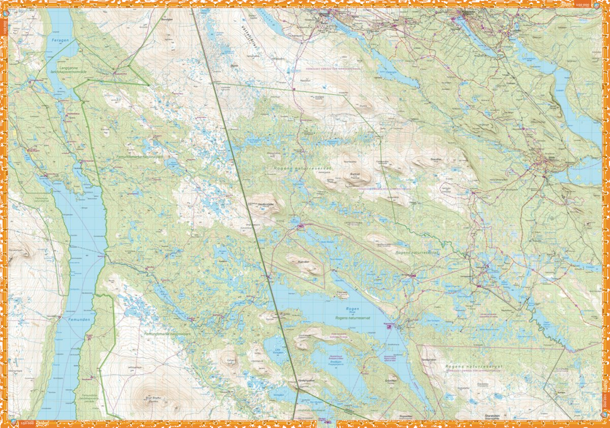 CALAZO, Grövelsjön  Rogen 1:50.000