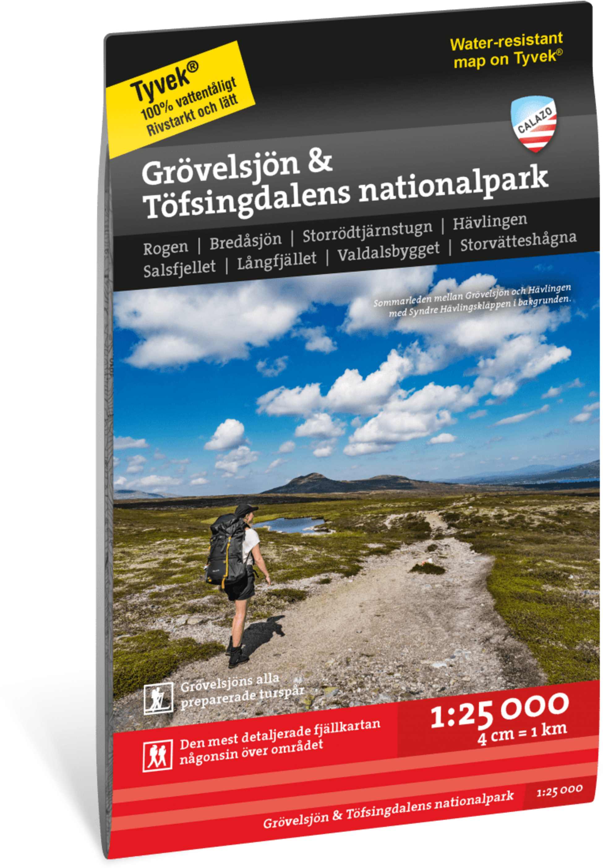 CALAZO, Grövelsjön  Töfsingdalens Nationalpark 1:25 000