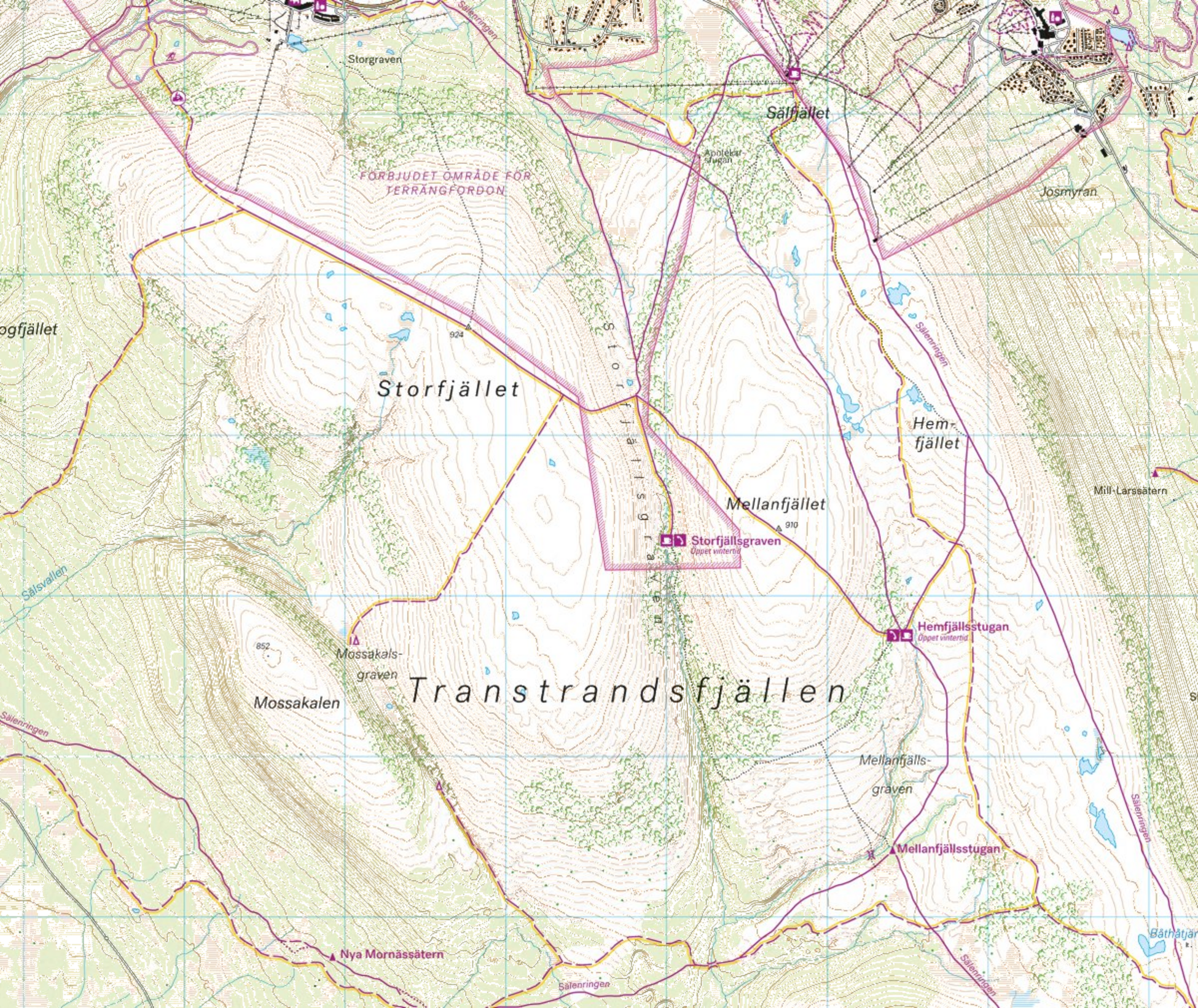 CALAZO, Grövelsjön  Töfsingdalens Nationalpark 1:25 000