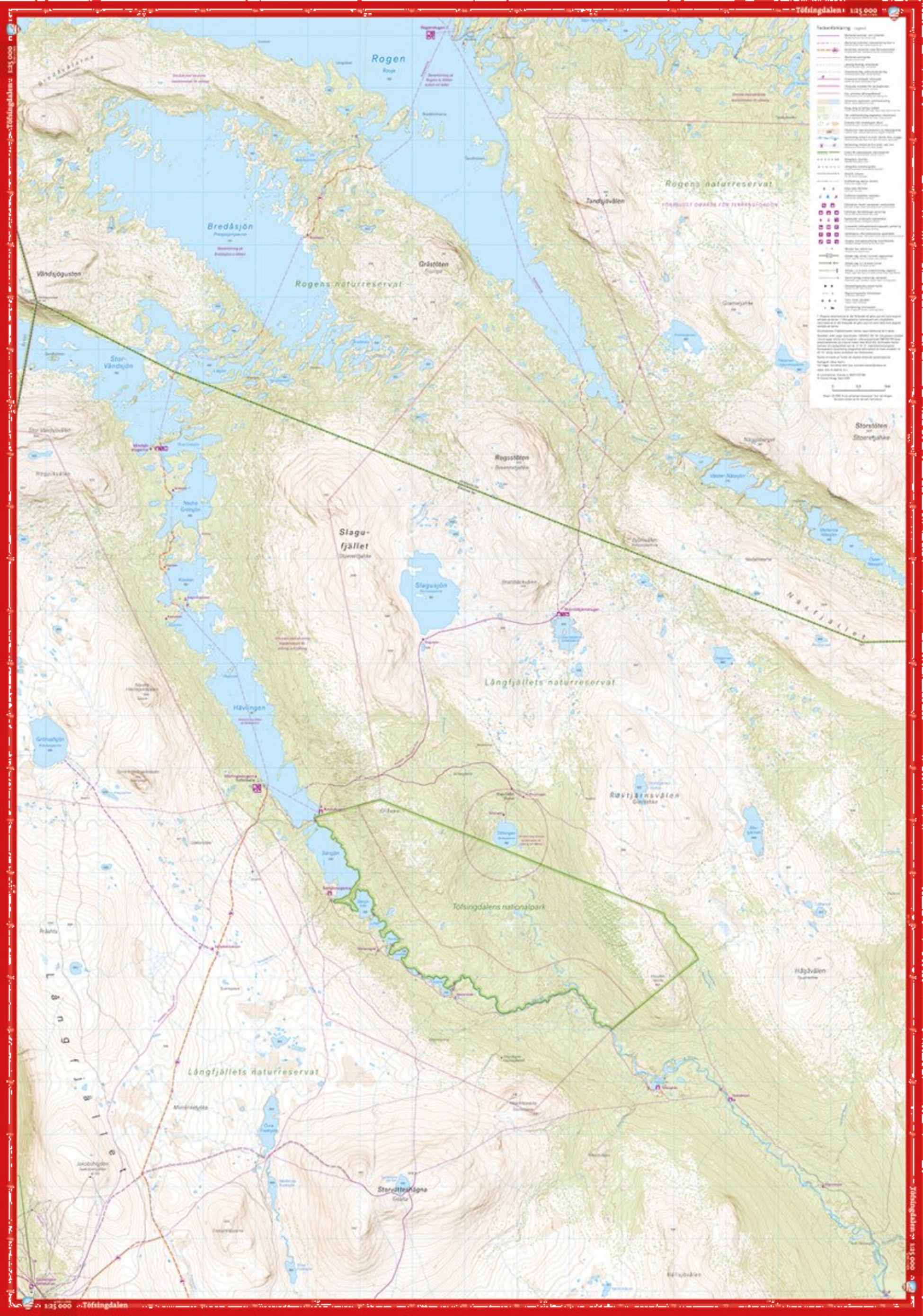 CALAZO, Grövelsjön  Töfsingdalens Nationalpark 1:25 000