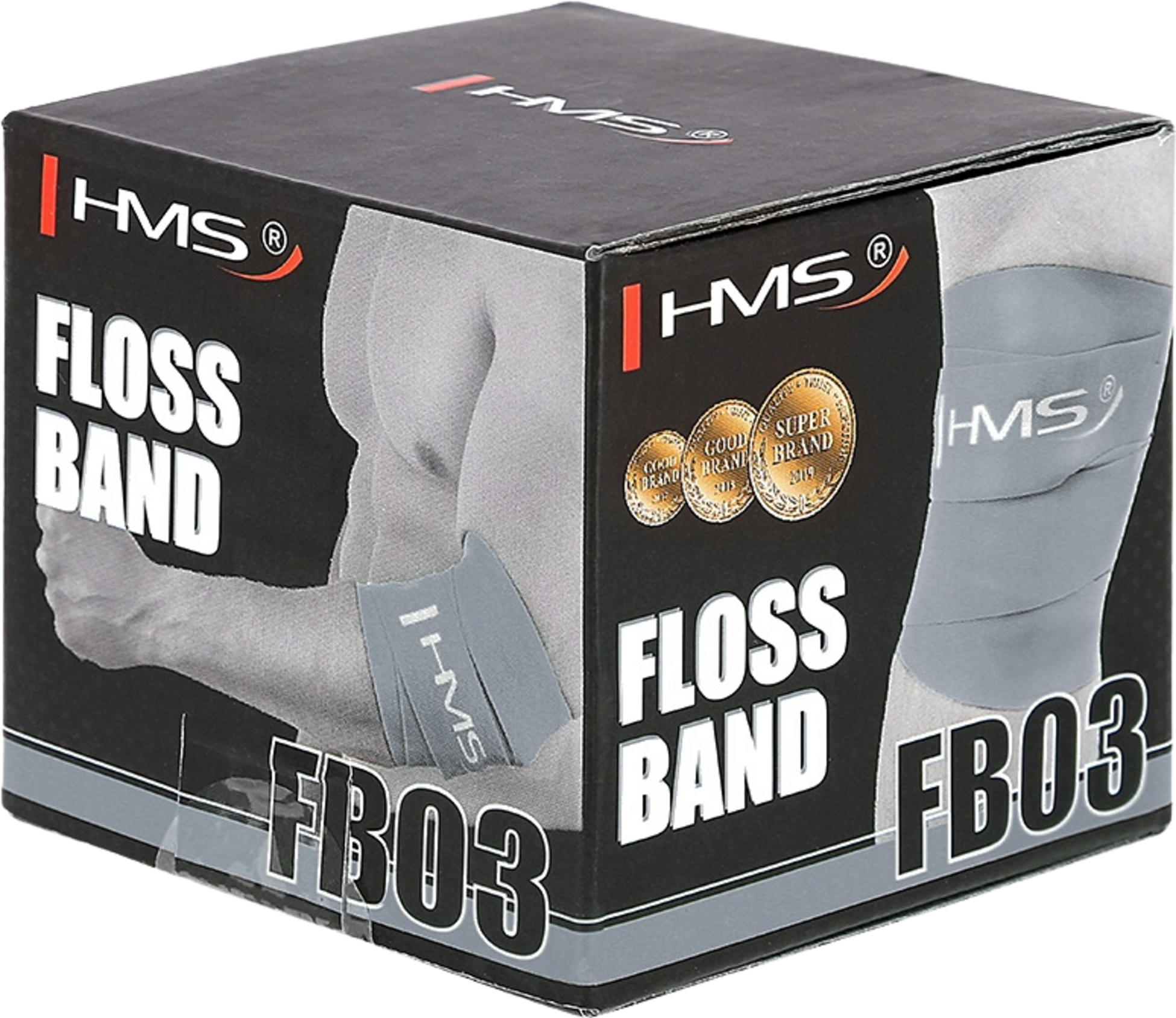 NORTHIX, Gray Rubber Exercise Band &ndash; Floss, Resistance Training