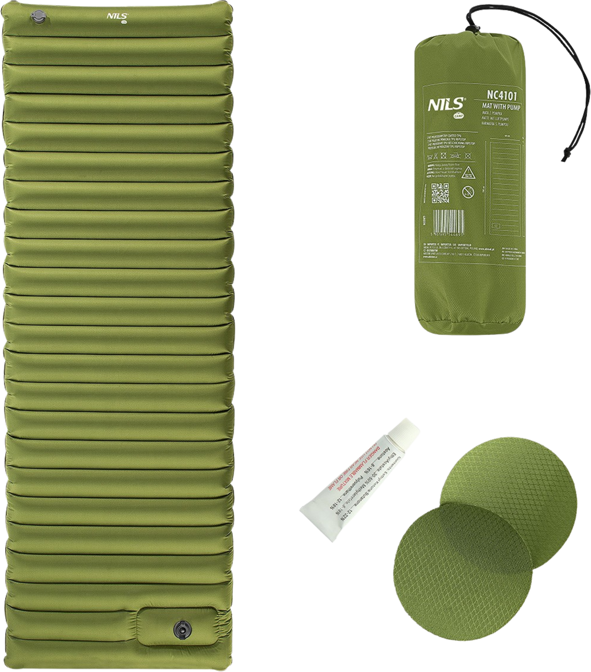 NORTHIX, Green Camping Mat With Built-in Pump