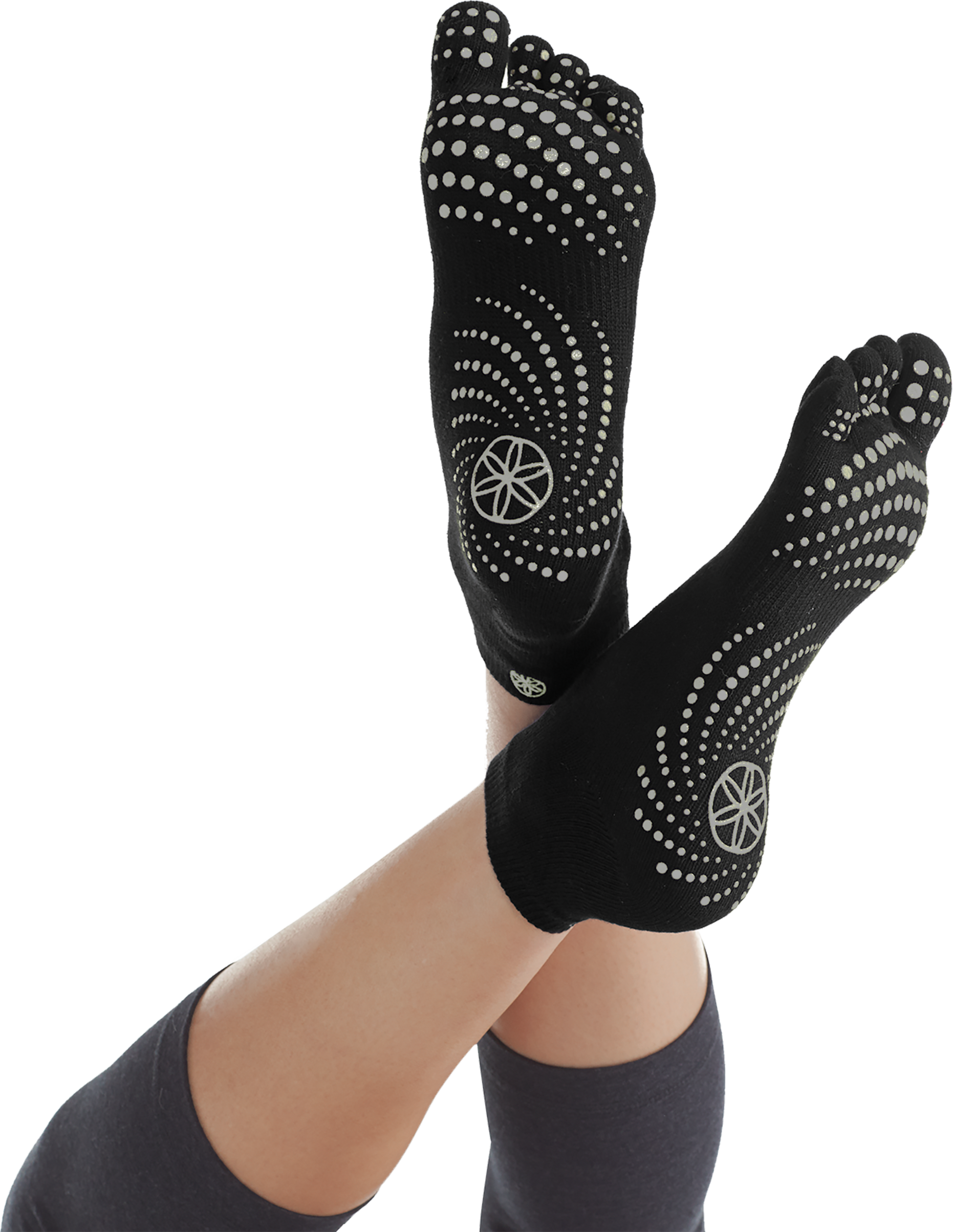 GAIAM, Grey Grippy Yoga Socks Small/medium