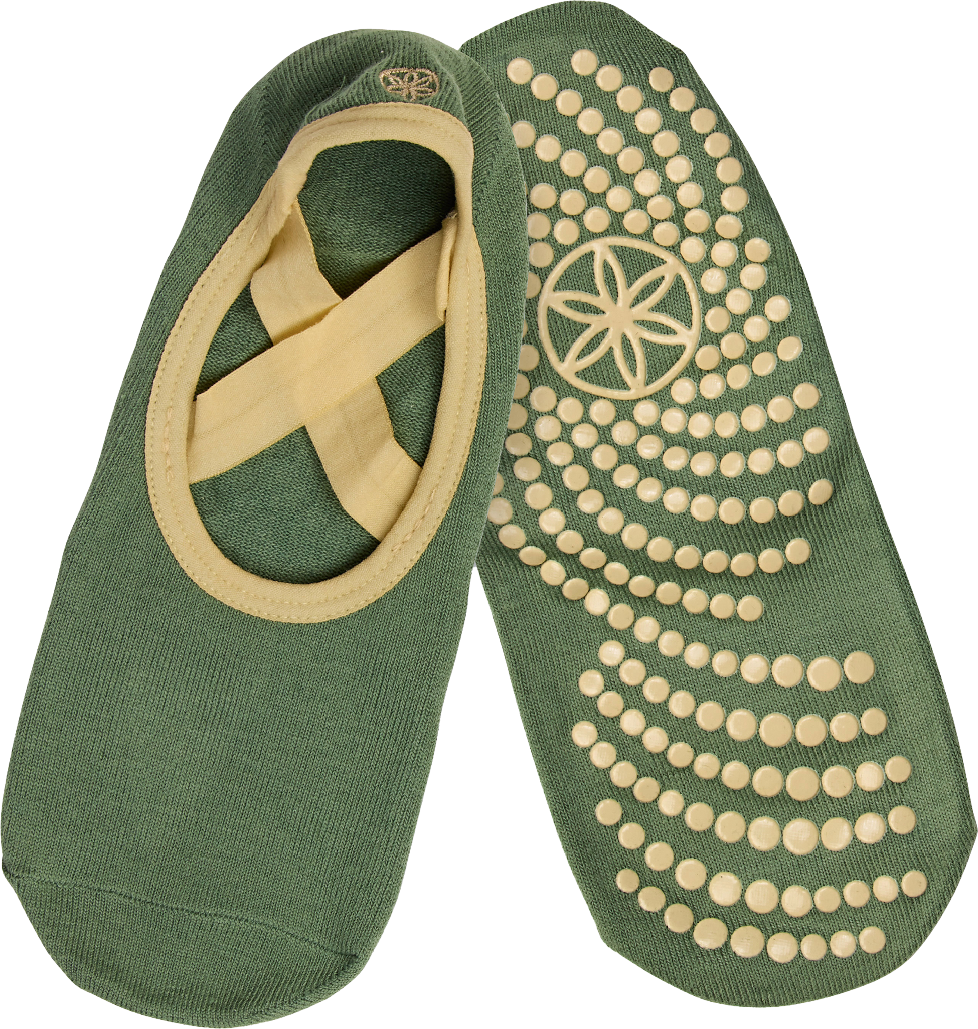 GAIAM, Grippy Yoga Barre Socks Olive Haze
