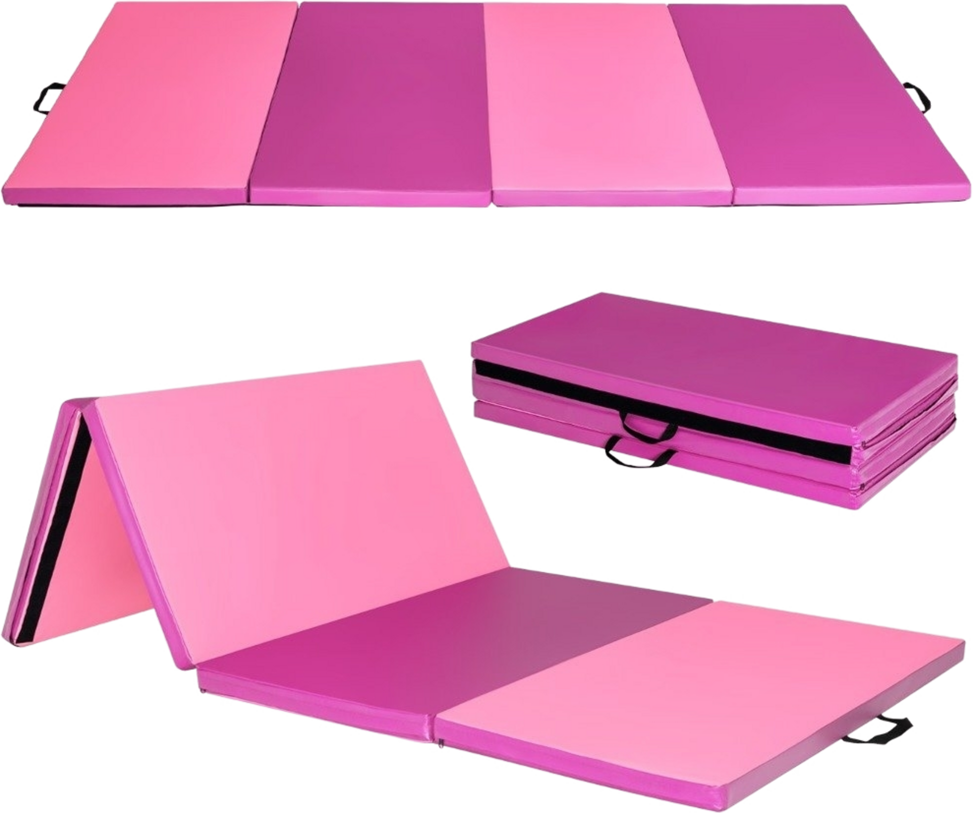 B2X, Gymnastics Mat With Removable Faux Leather Cover 240 X 117 X 5 Cm Red + Pink