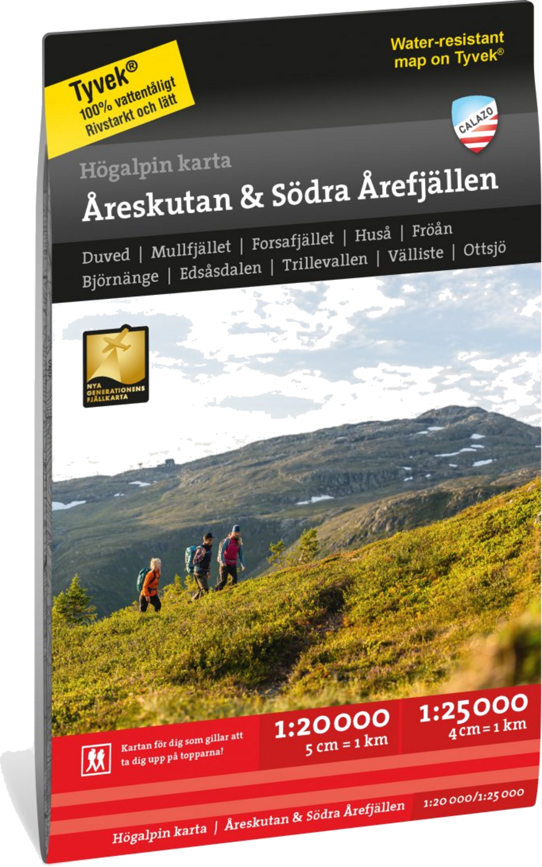 CALAZO, H&ouml;galpin Karta: &Aring;reskutan  S&ouml;dra &Aring;refj&auml;llen 1:20.000