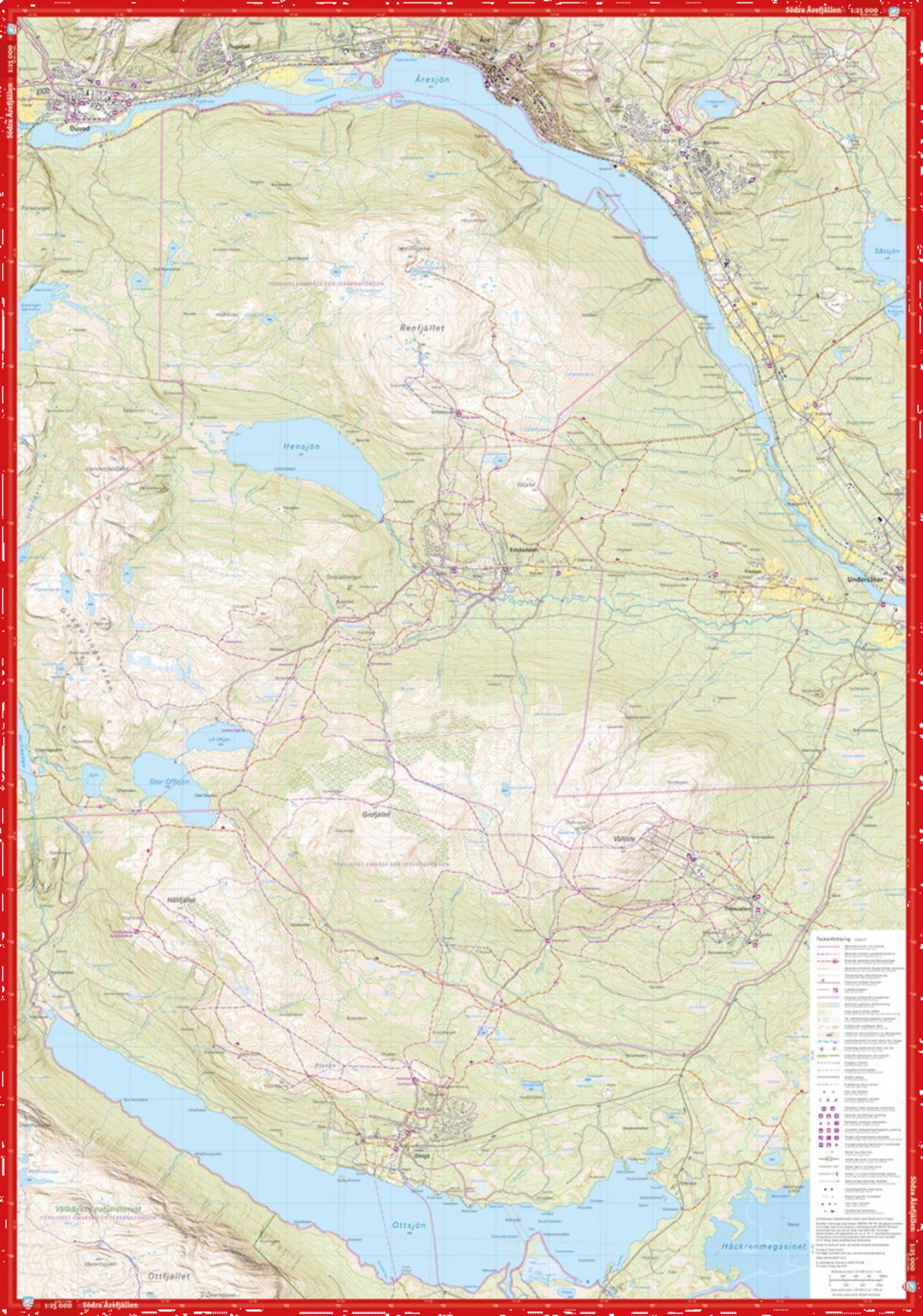 CALAZO, H&ouml;galpin Karta: &Aring;reskutan  S&ouml;dra &Aring;refj&auml;llen 1:20.000
