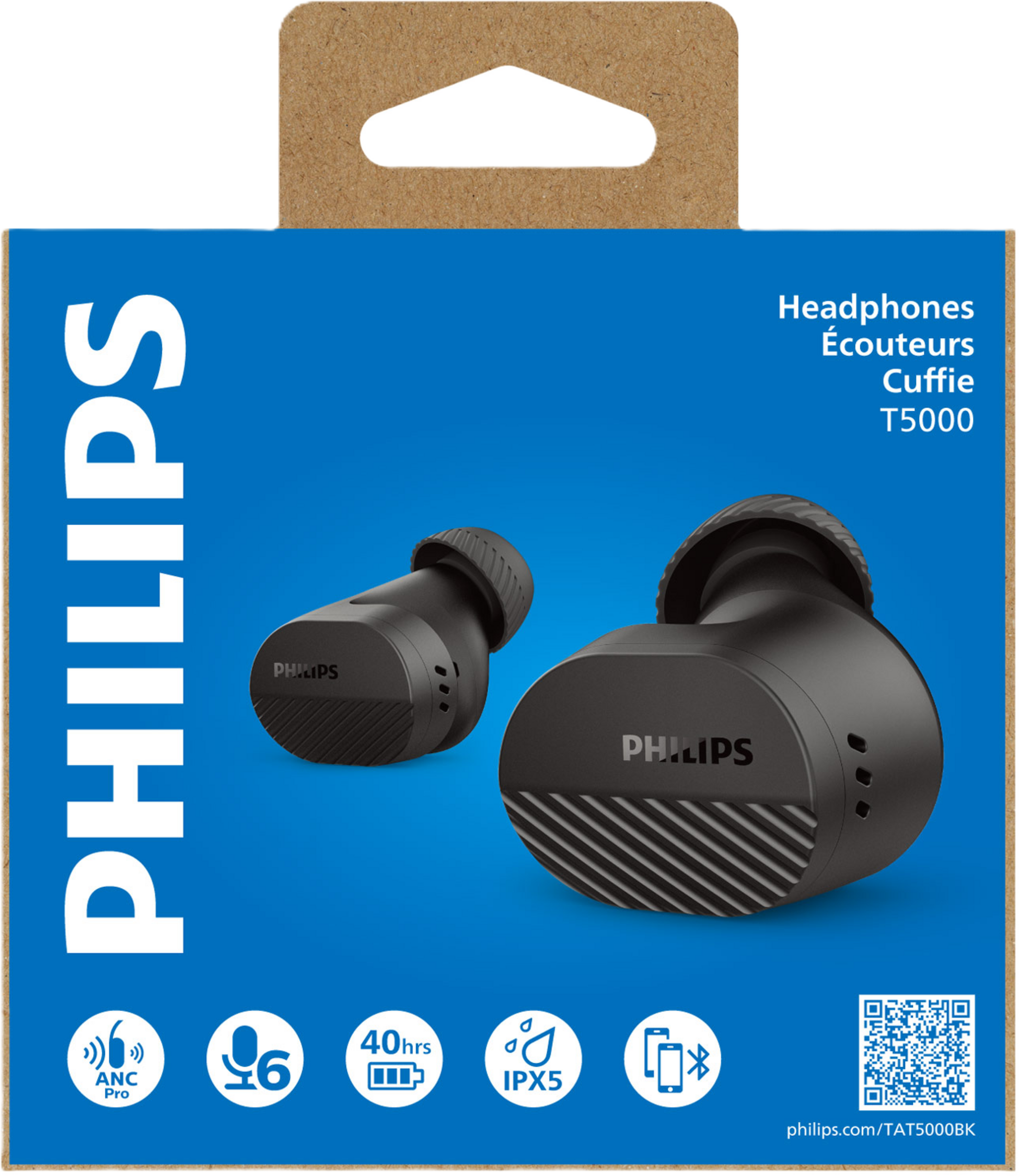 PHILIPS, Hörlurar In-ear Tws Anc