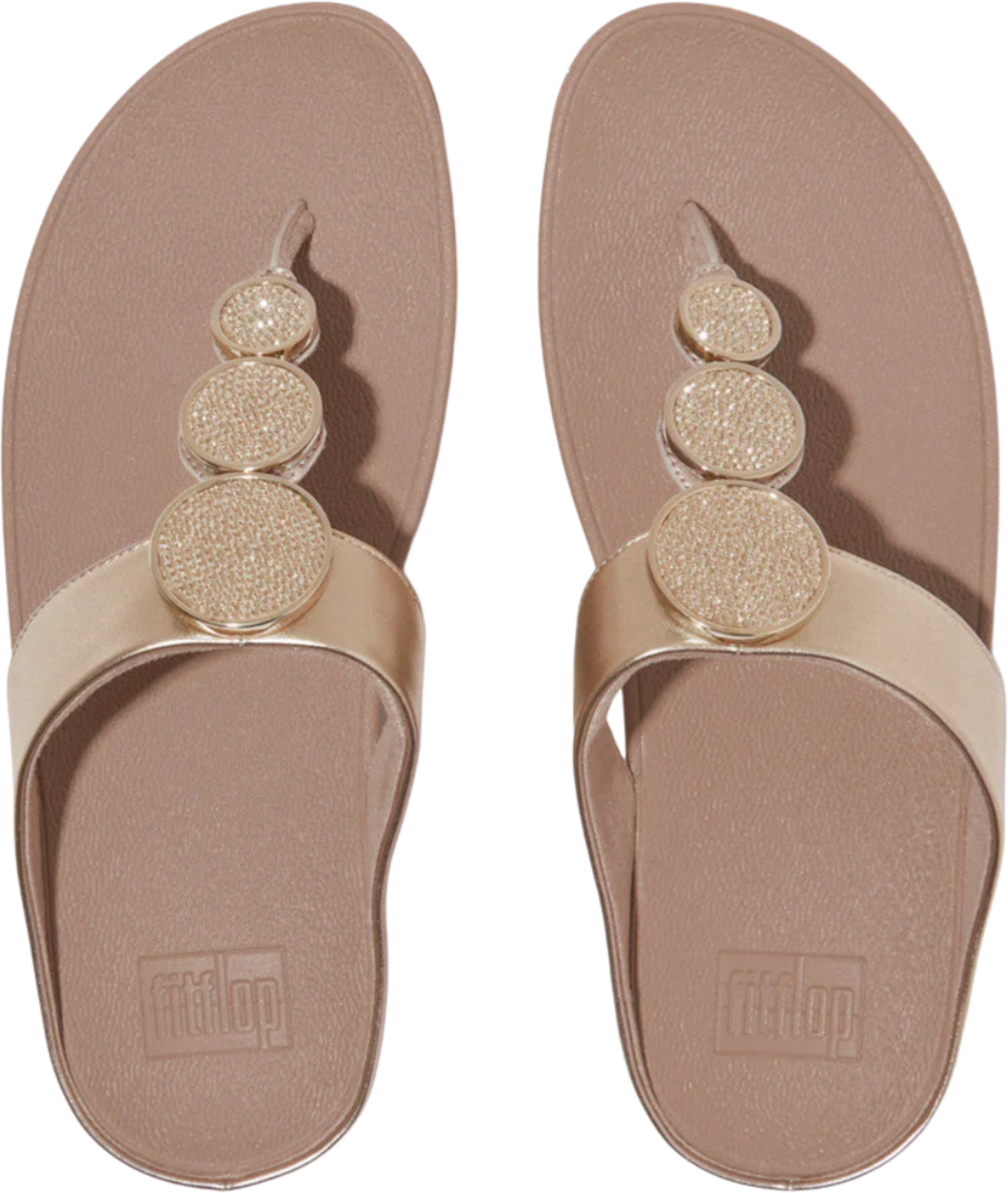 FITFLOP, Halo Bead-circle Metallic Toe-post Sandals