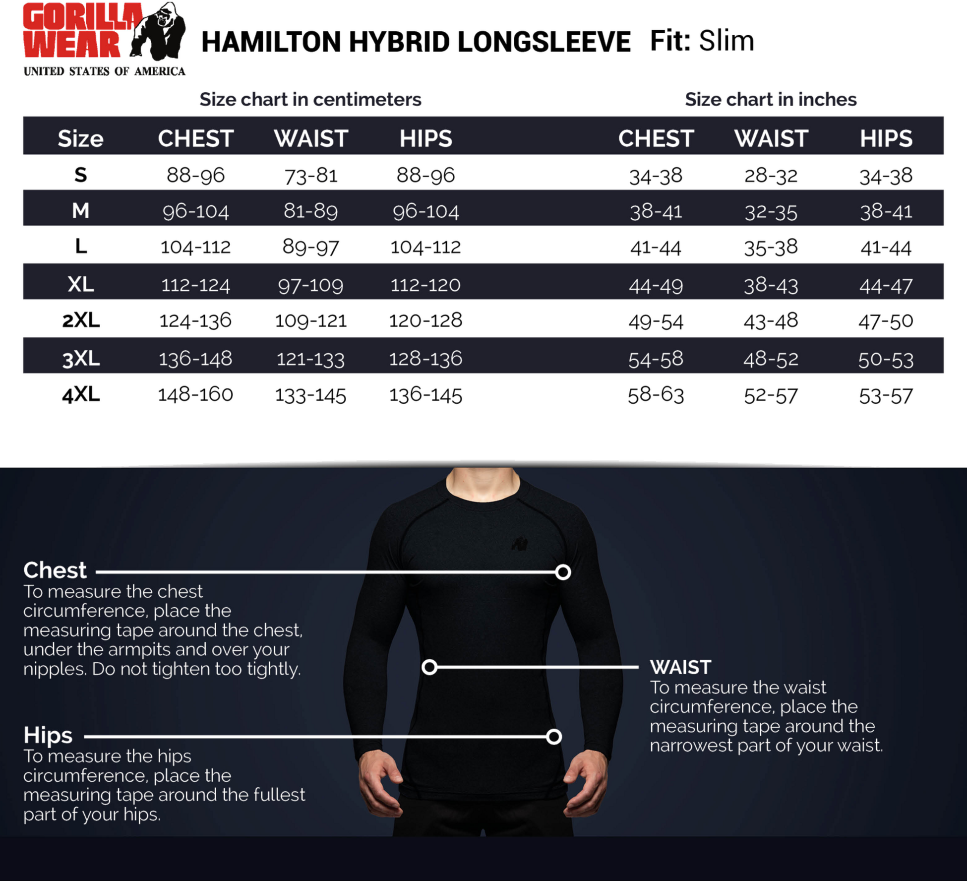 GORILLA WEAR, Hamilton Hybrid Long Sleeve