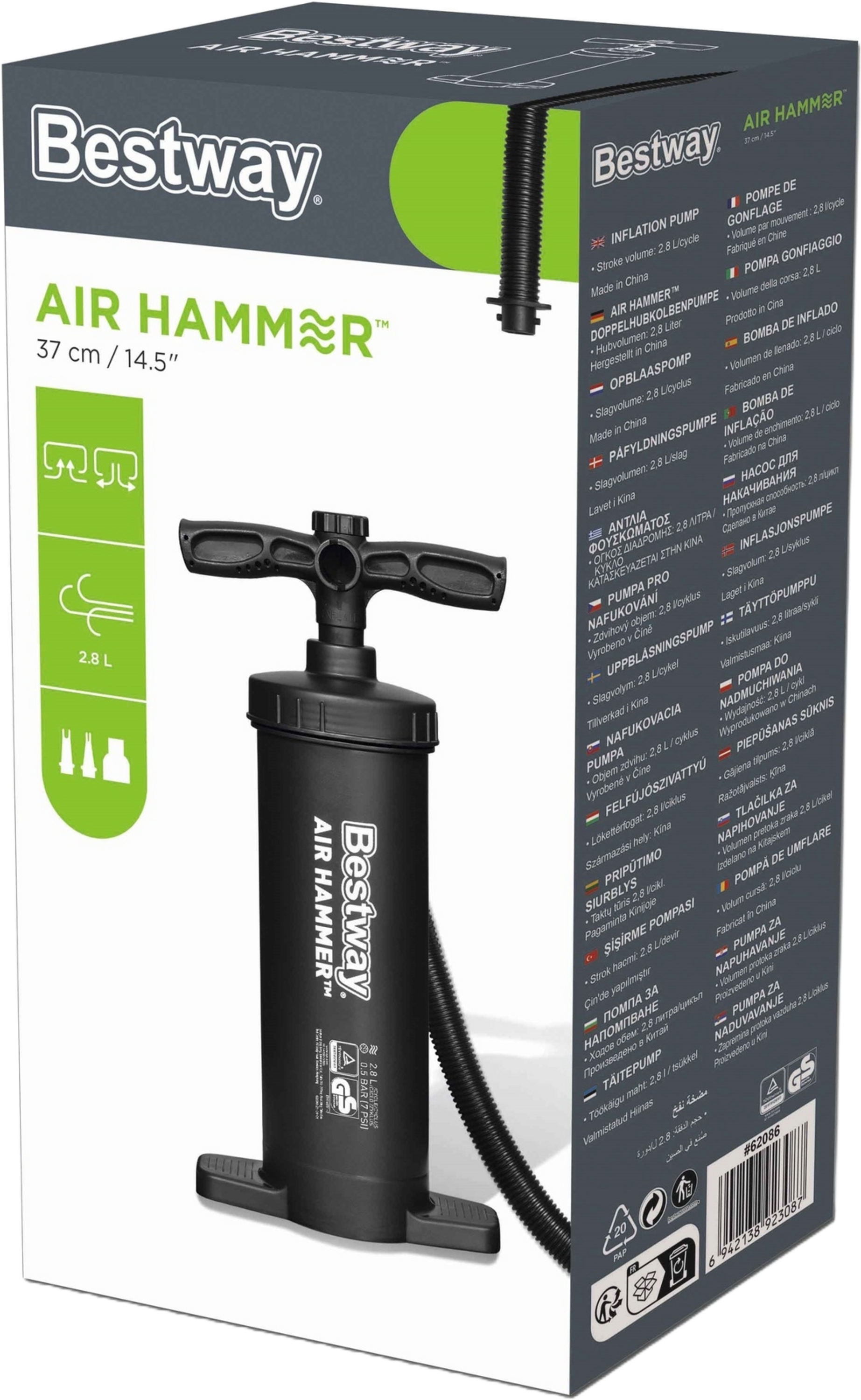 BESTWAY, Handpump Air Hammer 2800 Ml