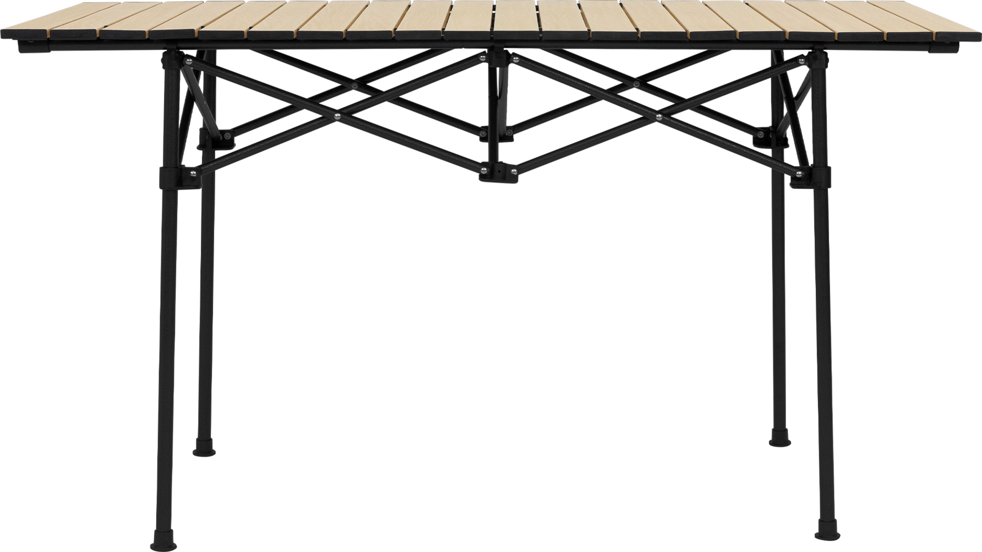 HAUKI, Hauki Foldable Camping Table 118&times;55&times;64.5 Cm, Beige Aluminium Outdoor Table With Roll-up Top
